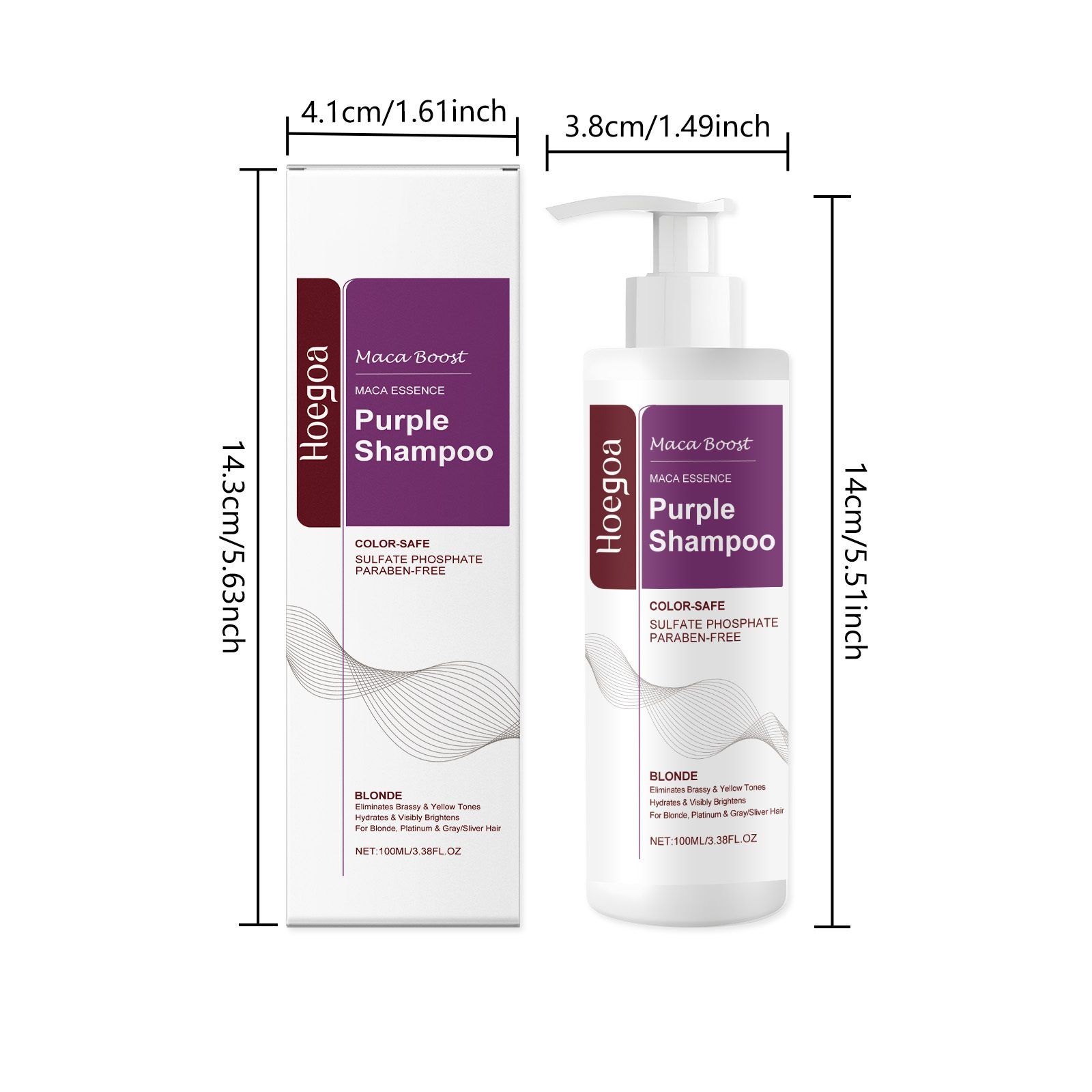 HOEGOA Purple Hair Shampoo, 100 ml photo 8