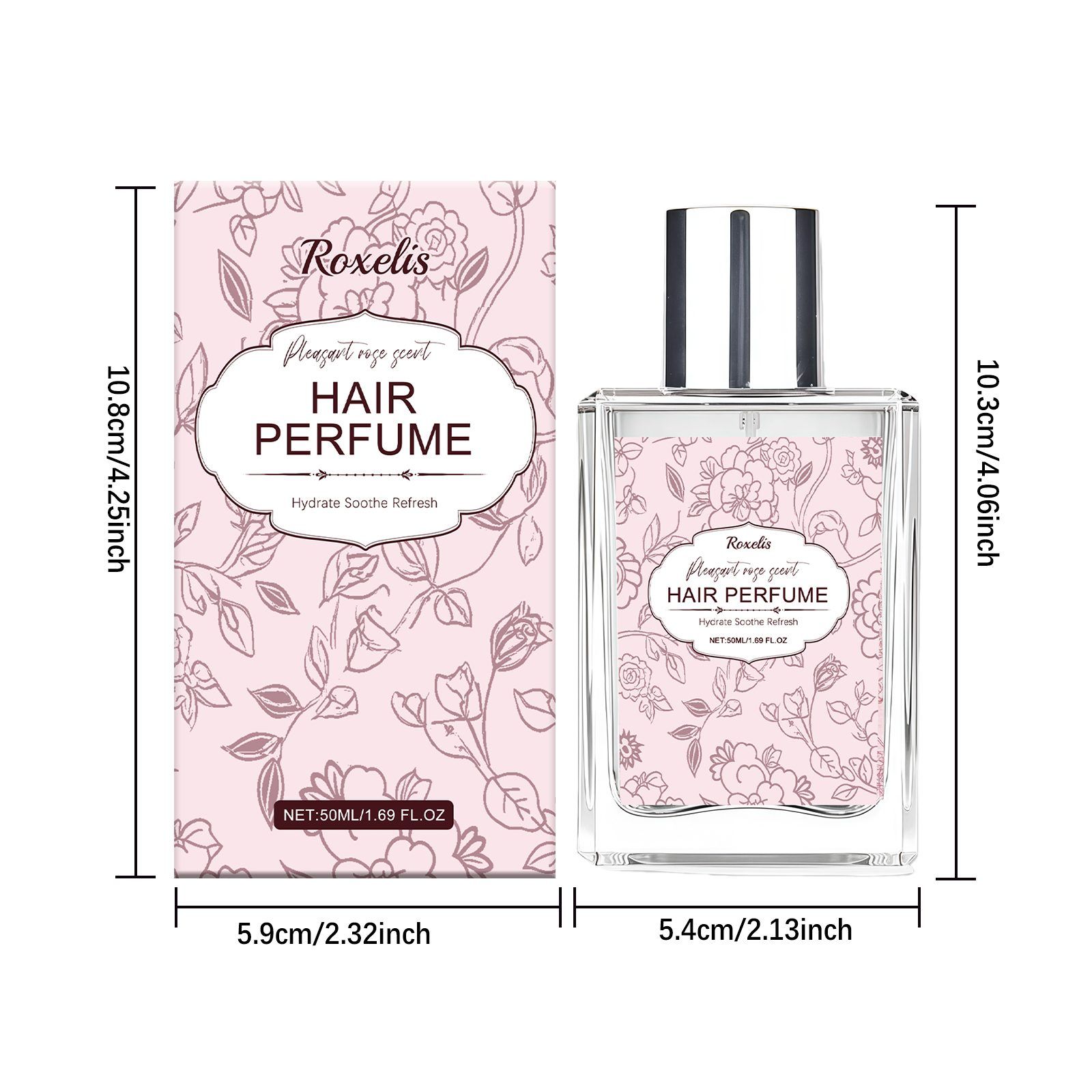 ROXELIS Rose Hair Fragrance Mist, 50 ml photo 5