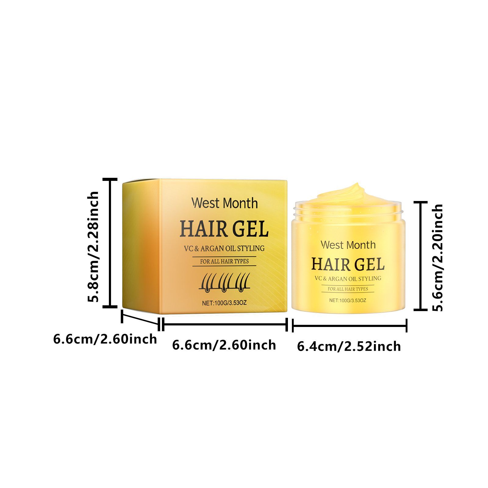 WEST MONTH Curl Styling Hair Gel, 100 g photo 5