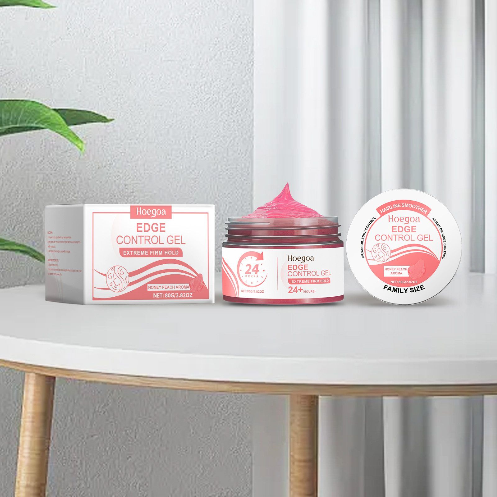 HOEGOA Peach Aroma Edge Control Gel, 80 g photo 4