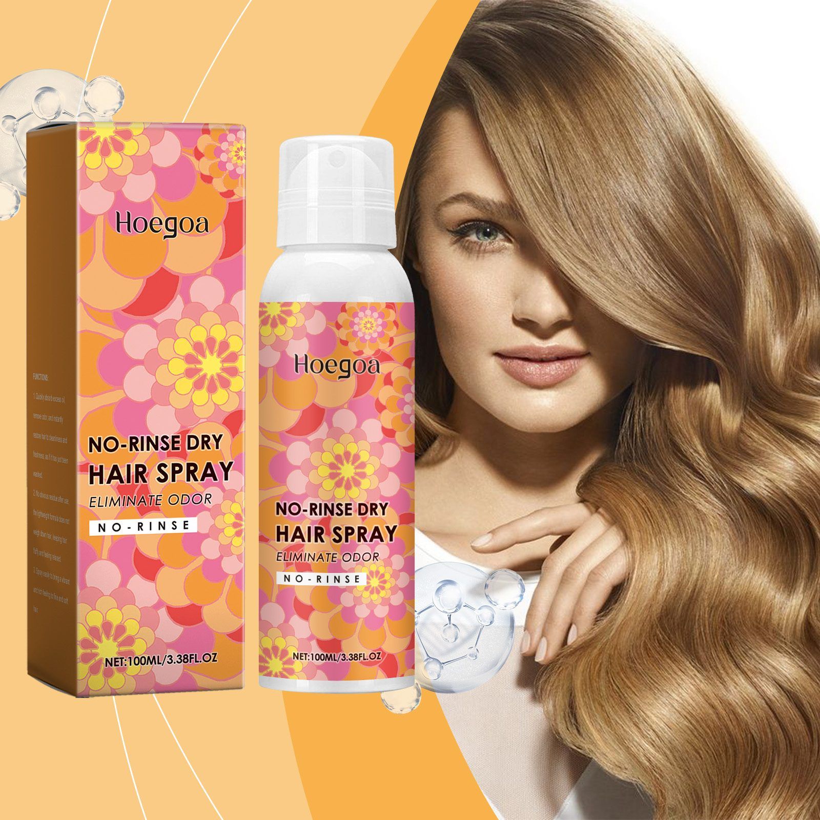 HOEGOA Dry Hair Refresh Spray, 100 ml photo 6
