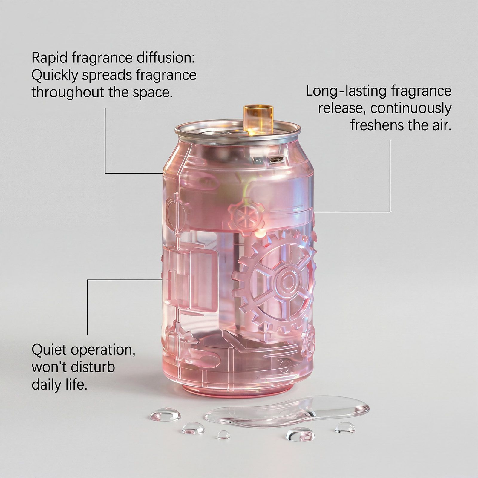 JUE FISH Can-Shaped USB Aroma Diffuser, 1 Piece photo 7