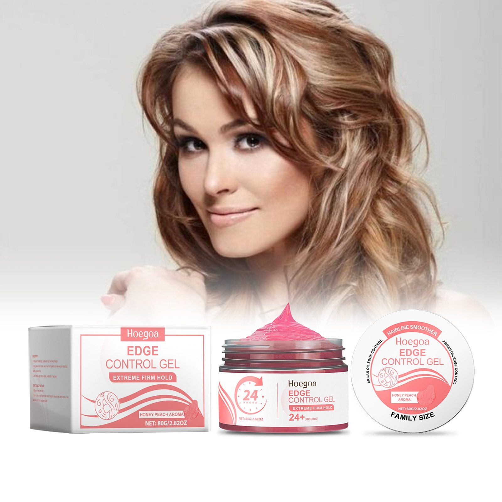 HOEGOA Peach Aroma Edge Control Gel, 80 g photo 5