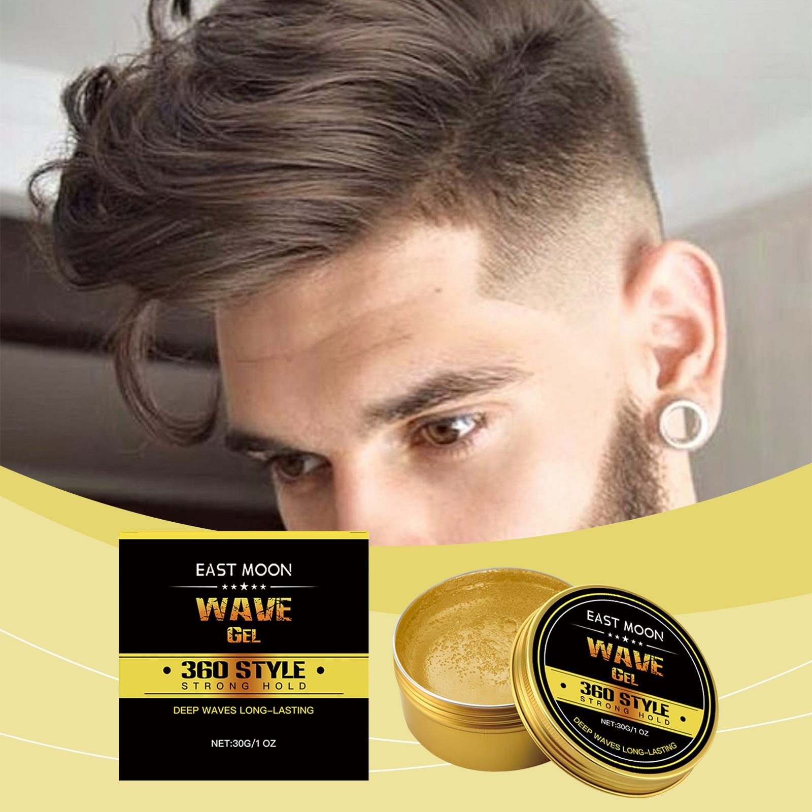 EAST MOON Men's Wave Styling Gel, 30 g photo 4
