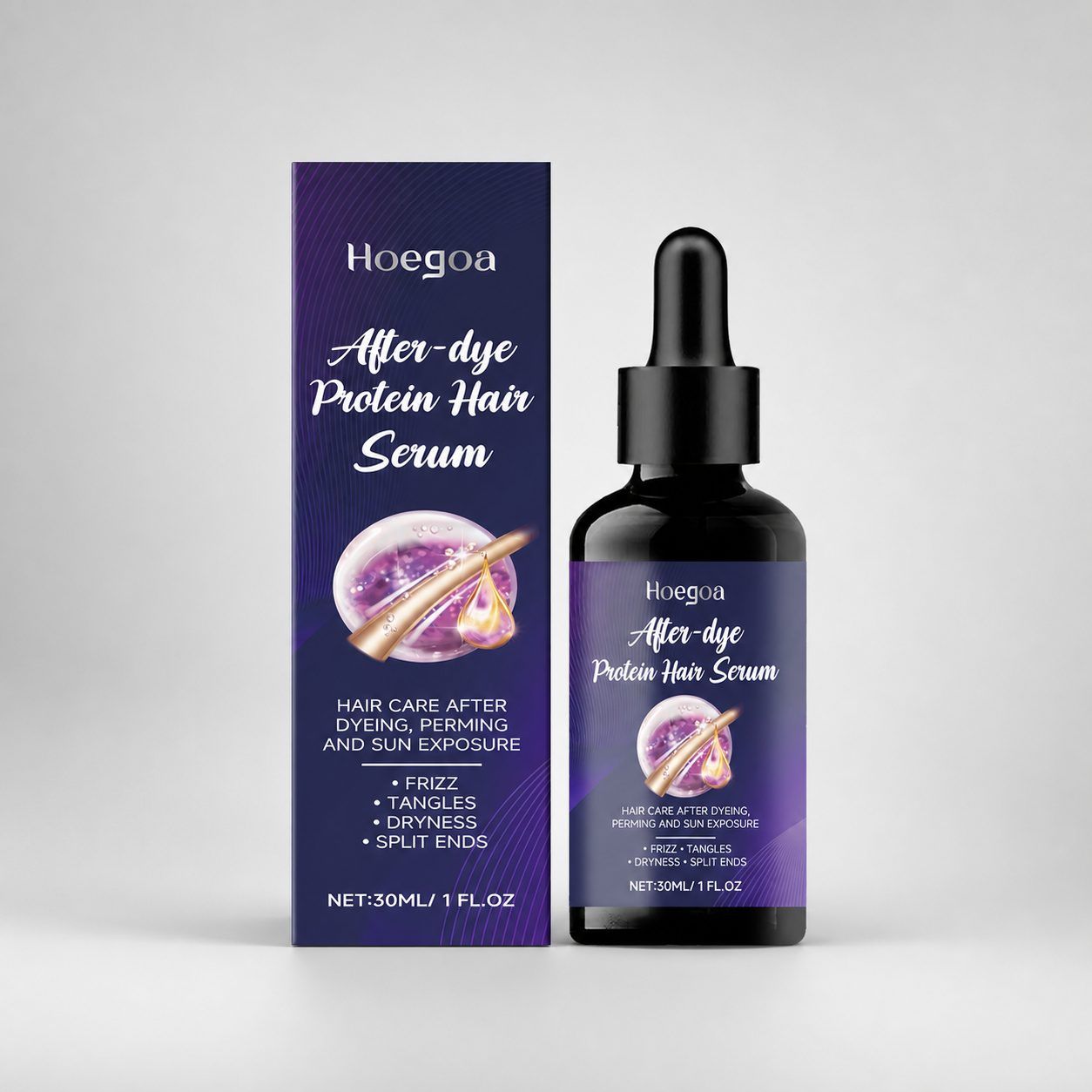 HOEGOA Post-Color Keratin Hair Serum, 30 ml photo 1