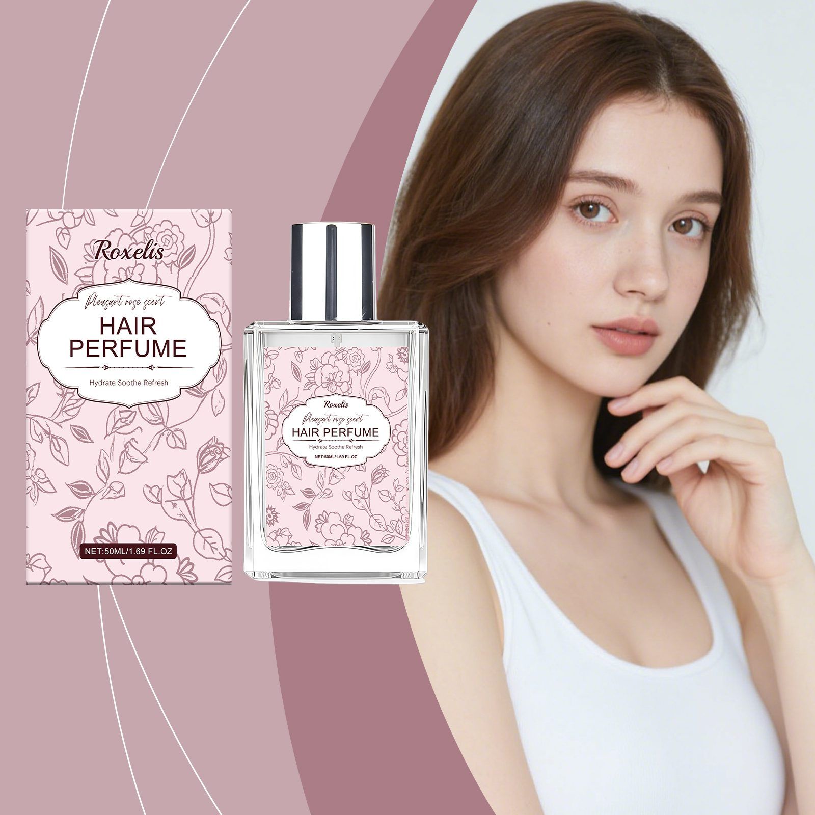 ROXELIS Rose Hair Fragrance Mist, 50 ml photo 2