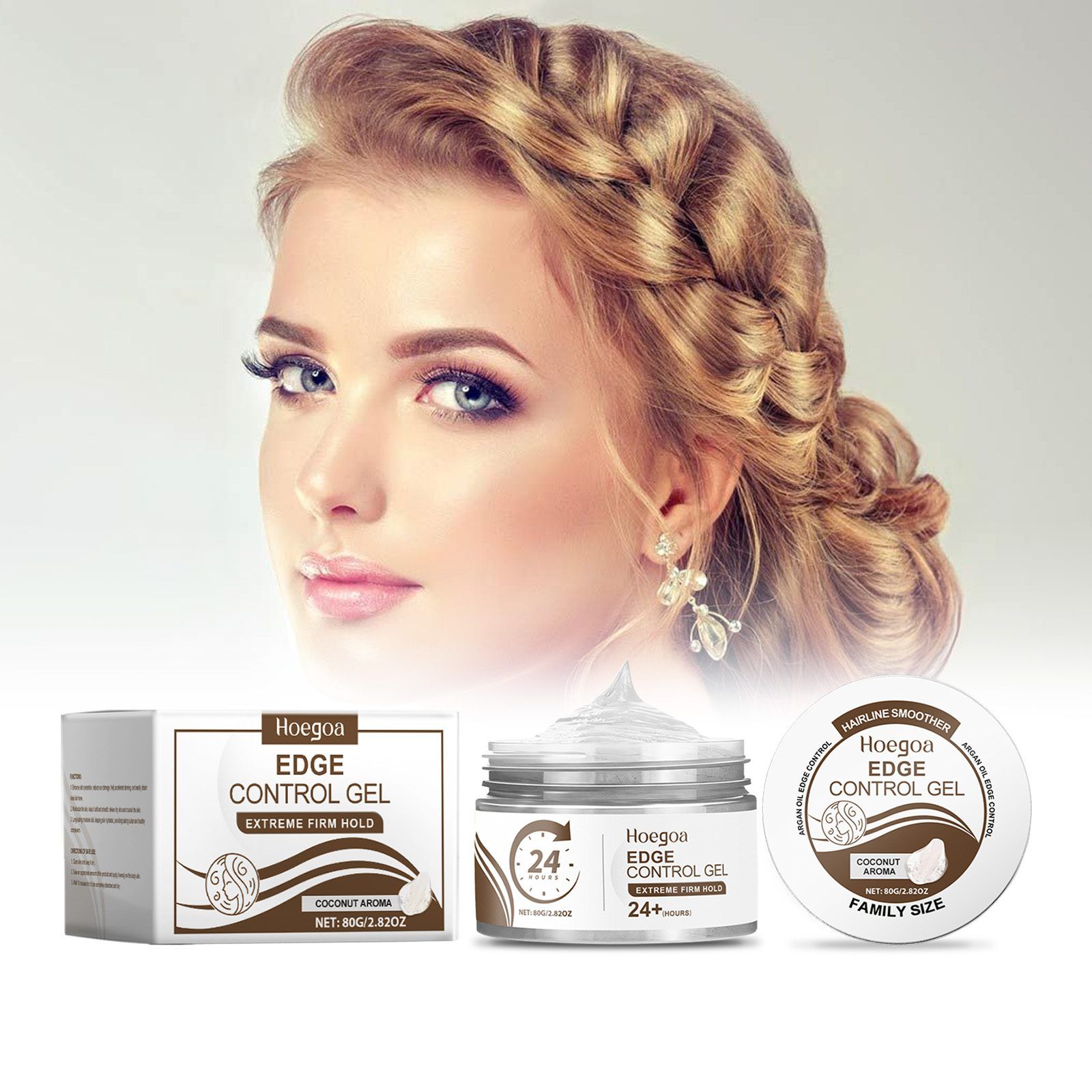 HOEGOA Coconut Aroma Edge Control Gel, 80 g photo 2