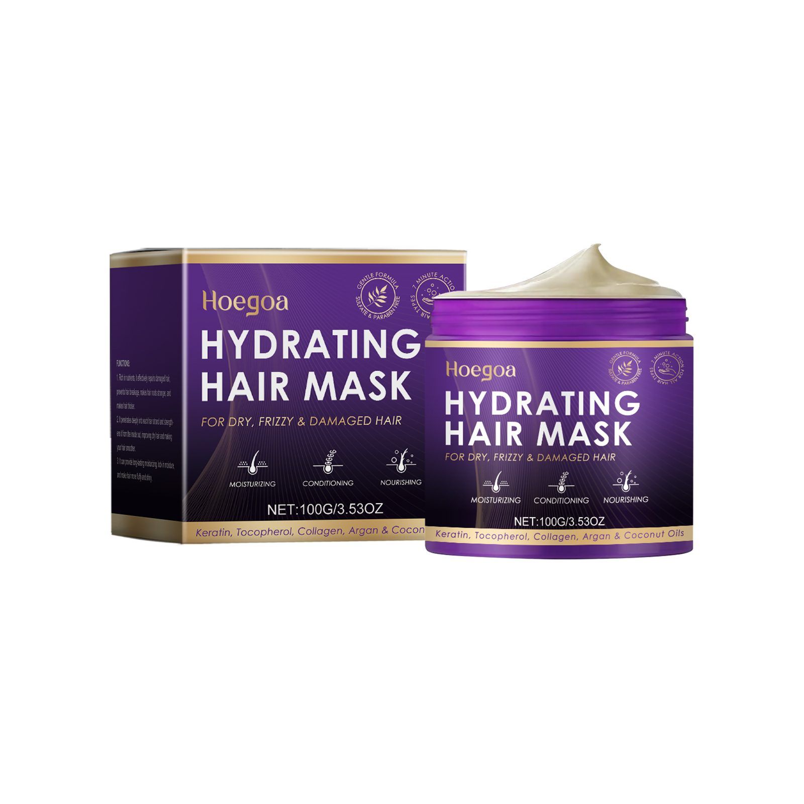 HOEGOA Moisturizing Hair Mask, 100 g photo 1