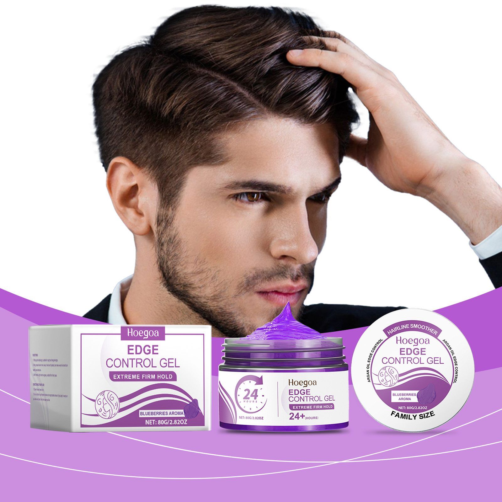 HOEGOA Blueberry Aroma Edge Control Gel, 80 g photo 7