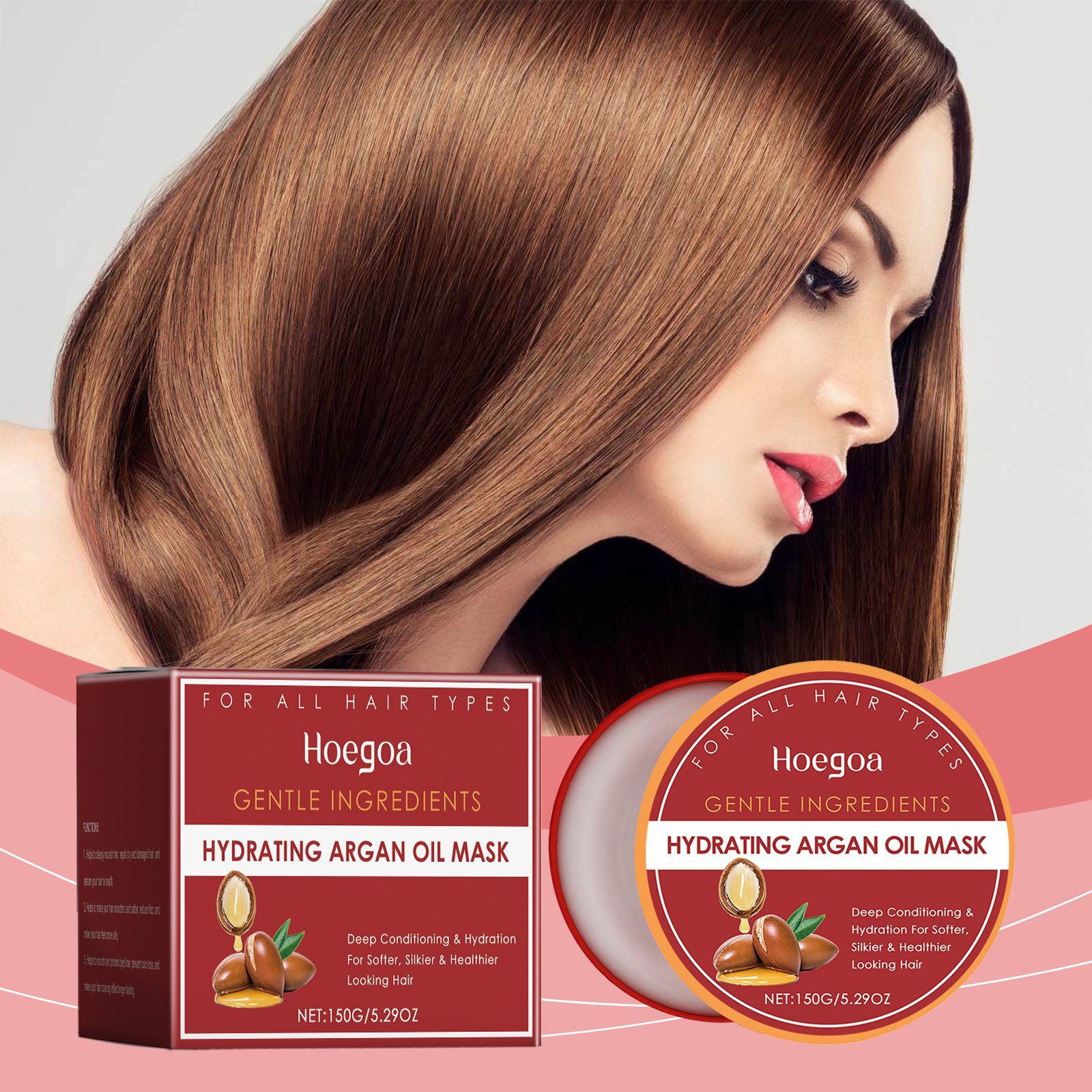 HOEGOA Argan Oil Rinse-Off Hair Mask, 150 g photo 4
