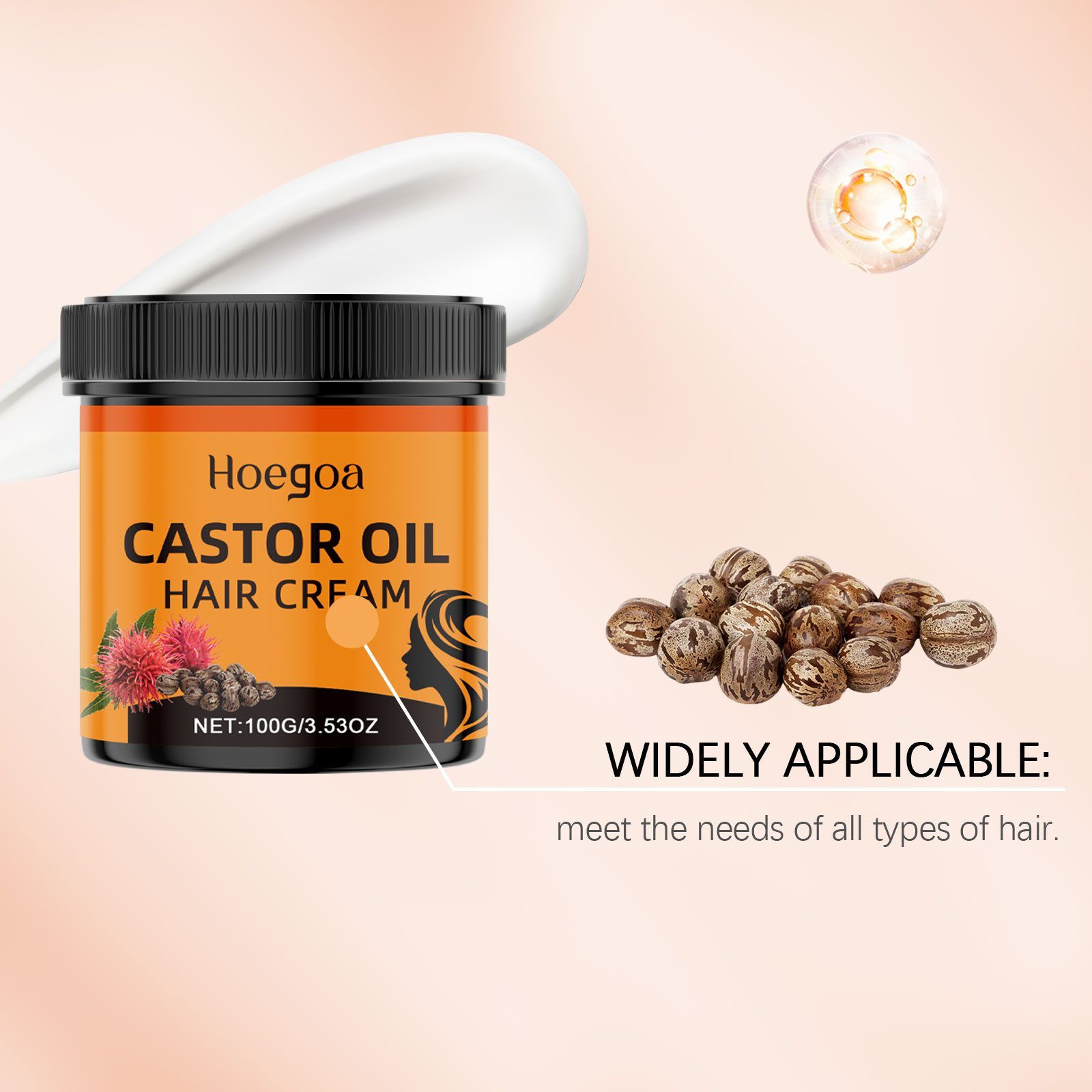 HOEGOA Leave-In Hair Conditioning Cream, 100 g photo 5