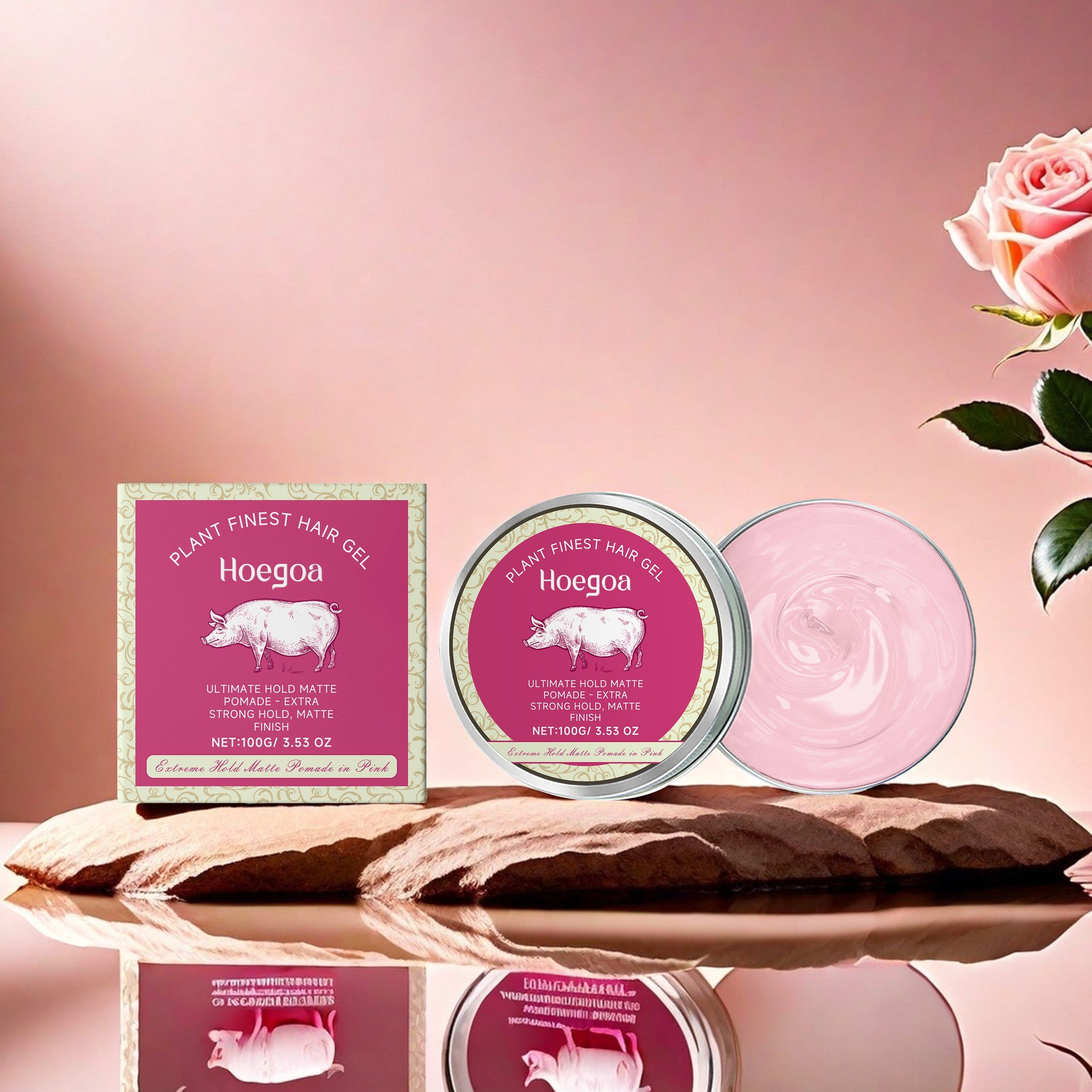 HOEGOA Pink Hair Styling Gel, 100 g photo 8