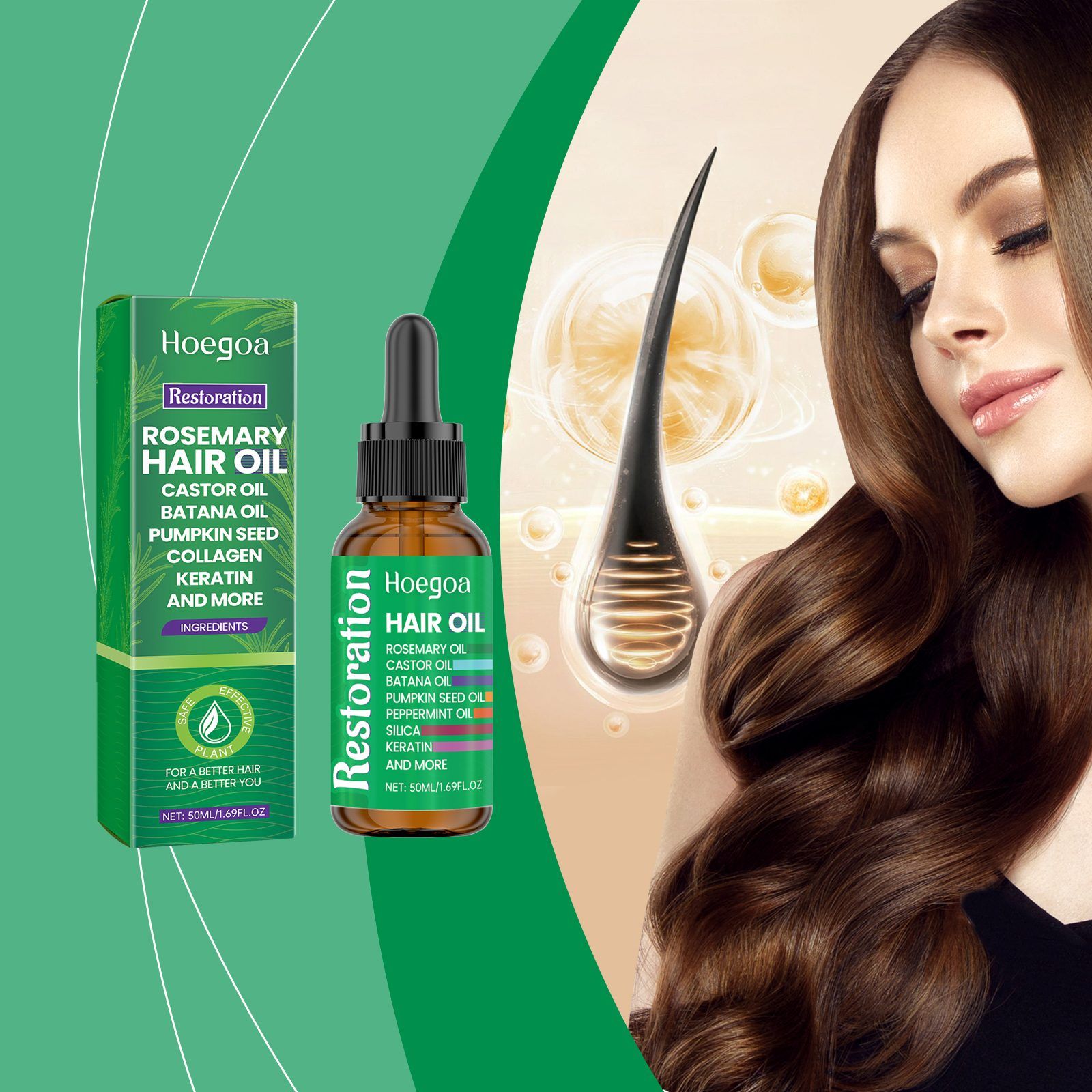 HOEGOA Rosemary Hair Care Oil, 50 ml photo 5