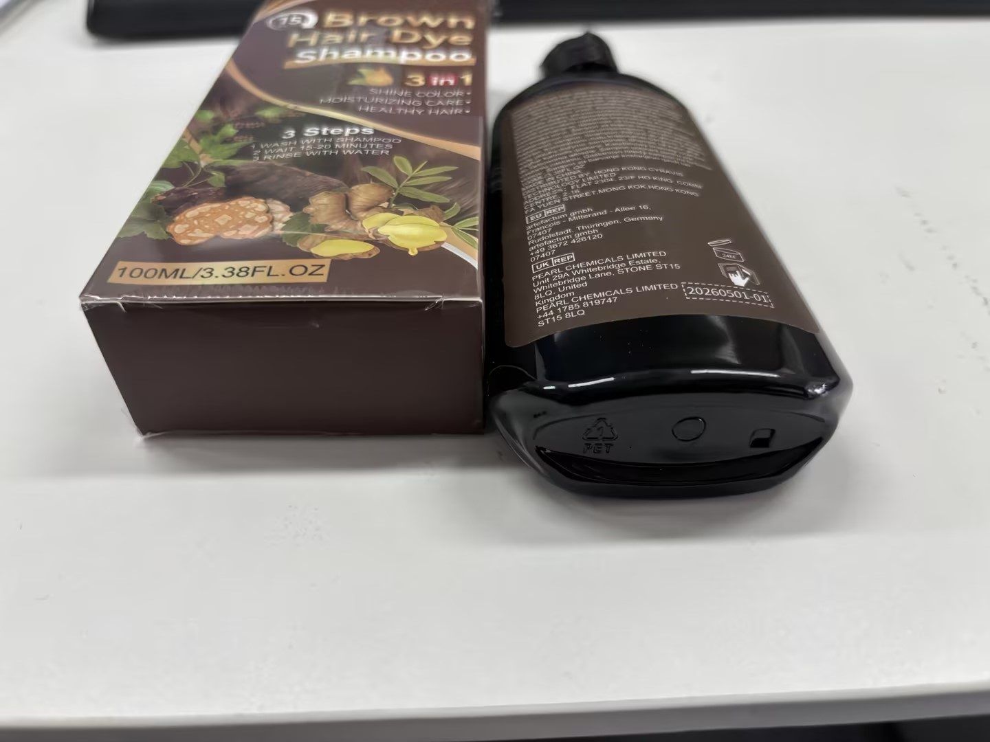 AMZ Brown Hair Color Shampoo, 100 ml photo 8