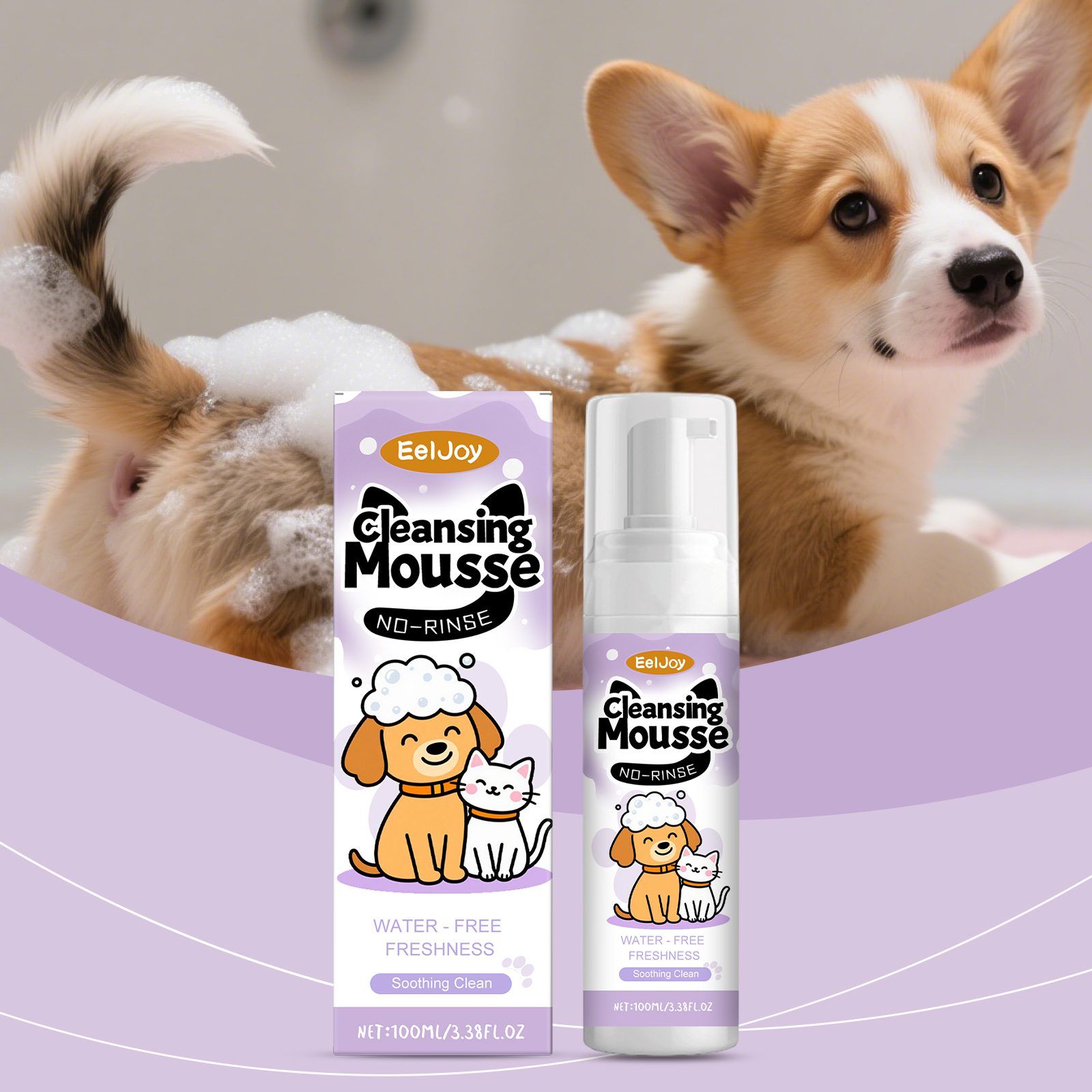 EELJOY No-Rinse Pet Face Cleansing Mousse, 100 ml photo 6