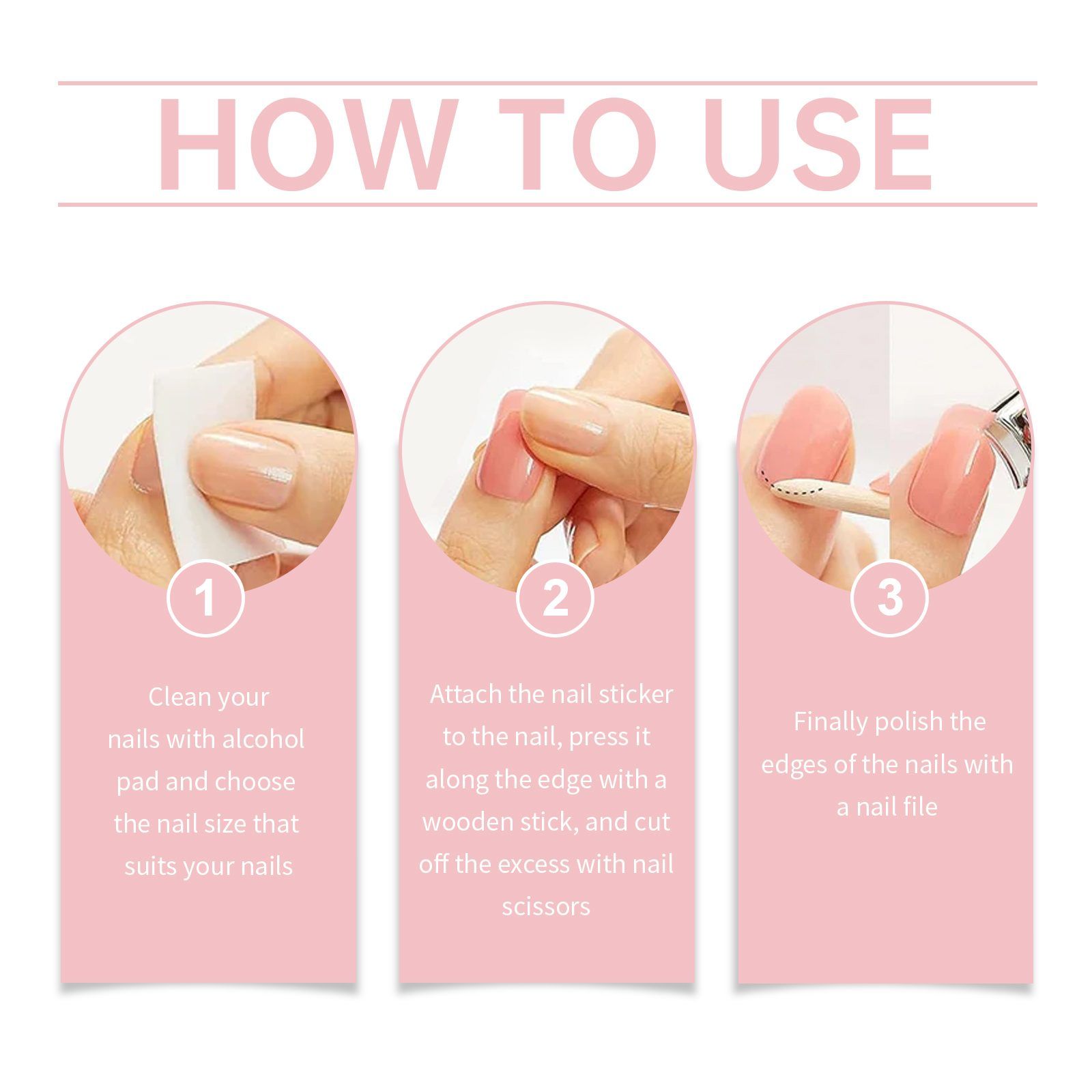 EELHOPE Soft Gel Nail Sticker Set, Red Brown, 1 Set photo 3