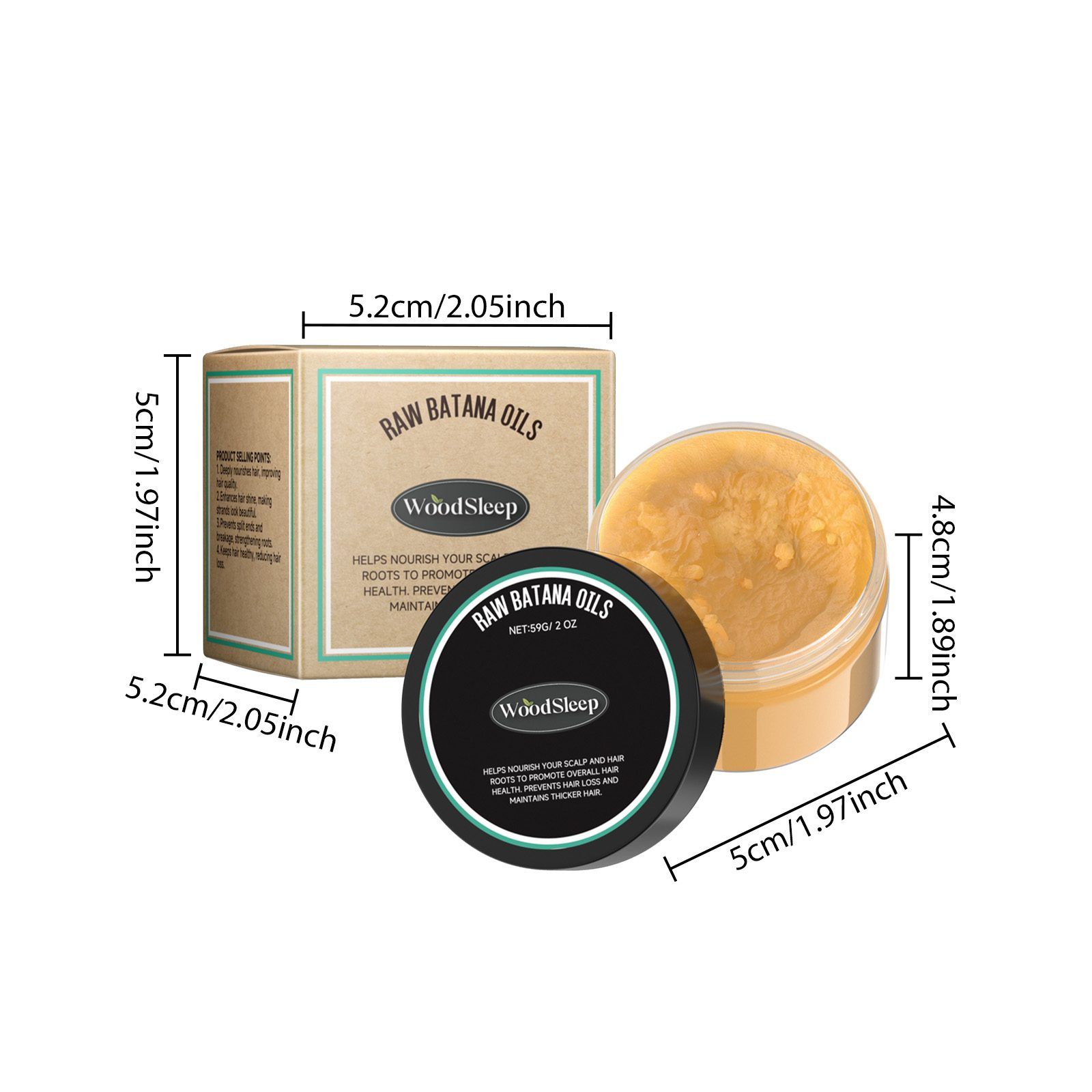 WOODSLEEP Batana Rinse-Off Hair Mask, 59 g photo 6