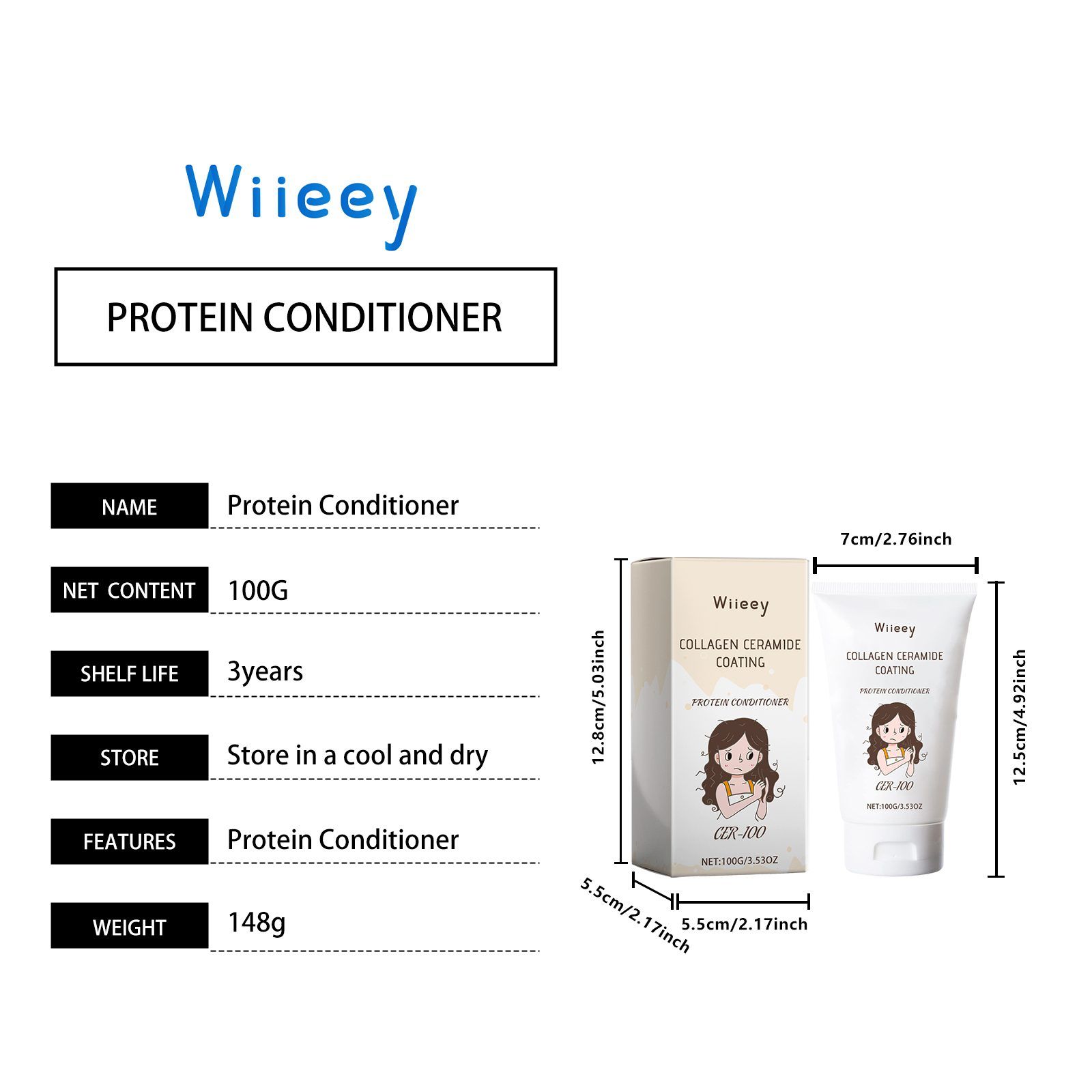WIIEEY Collagen Hair Conditioner, 100 g photo 8
