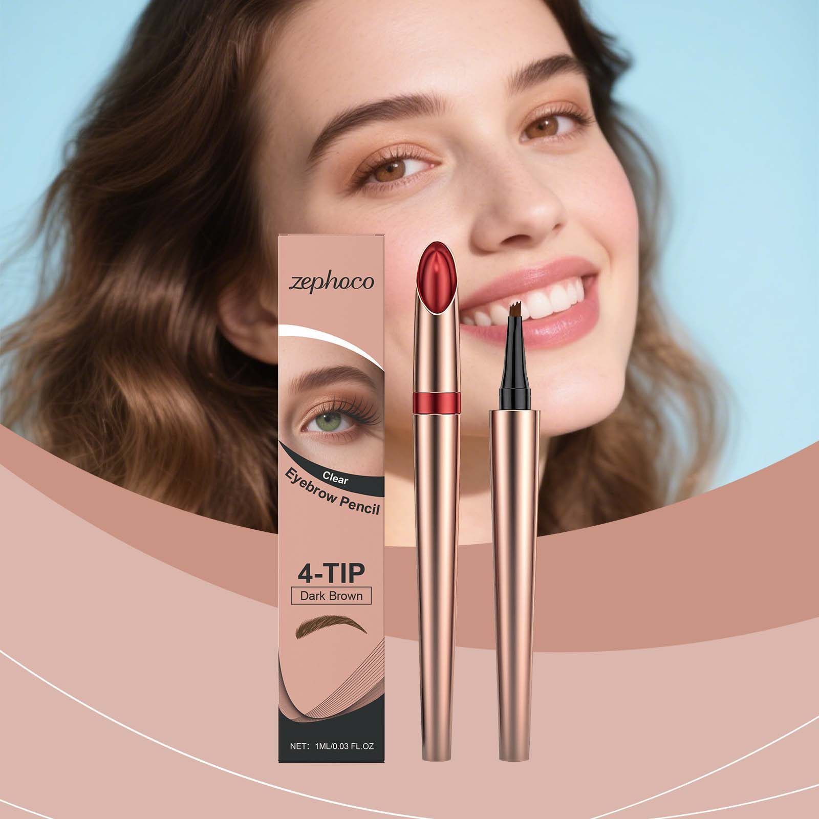 zephoco Four-Tip Eyebrow Pen, Deep Brown, 1 ml photo 8