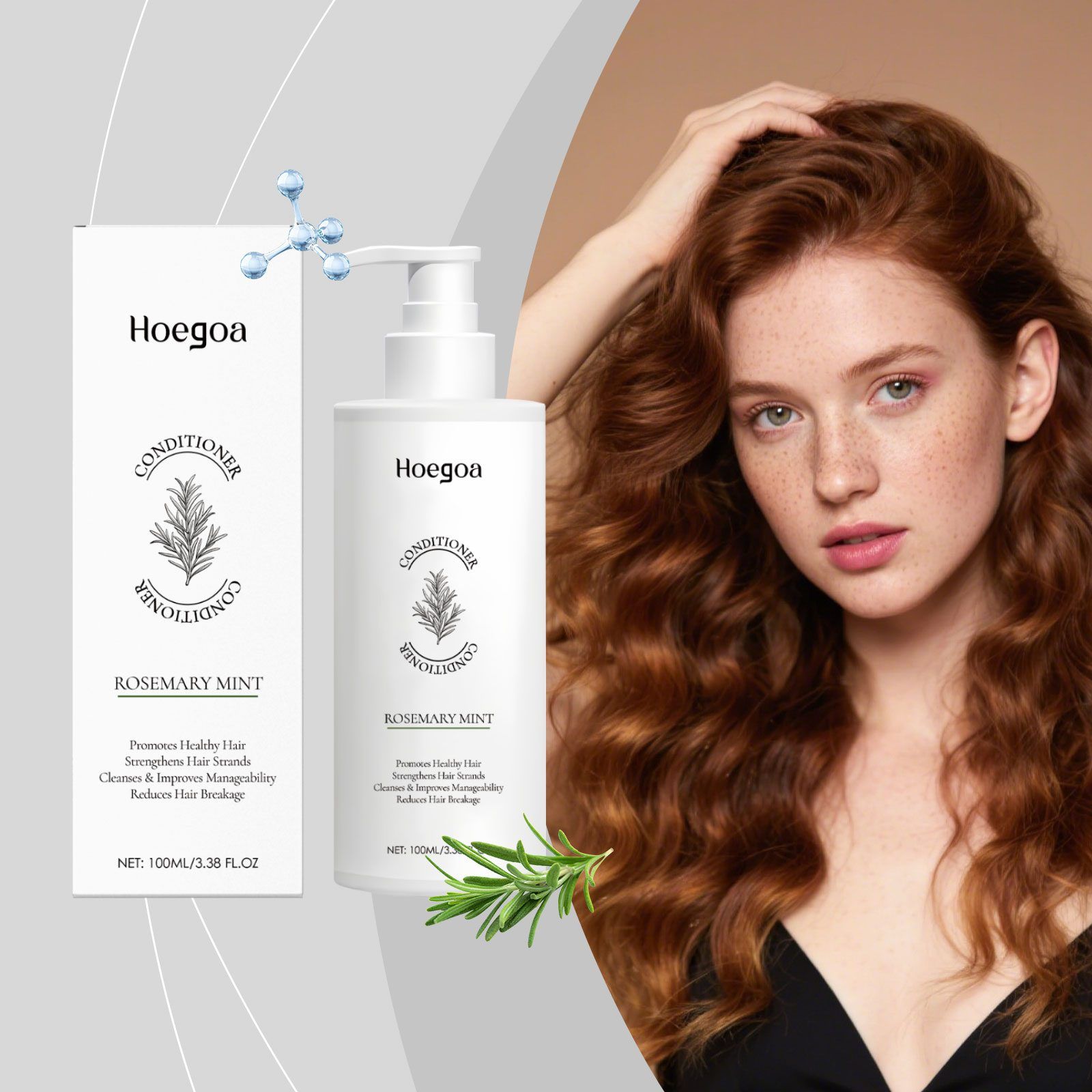 HOEGOA Rosemary Mint Hair Conditioner, 100 ml photo 2