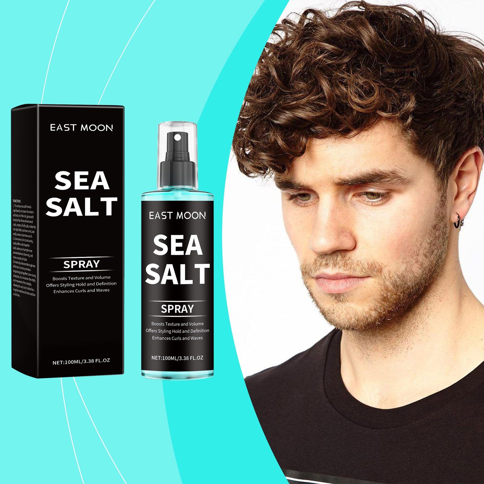 EAST MOON Sea Salt Curl Styling Spray, 100 ml photo 6