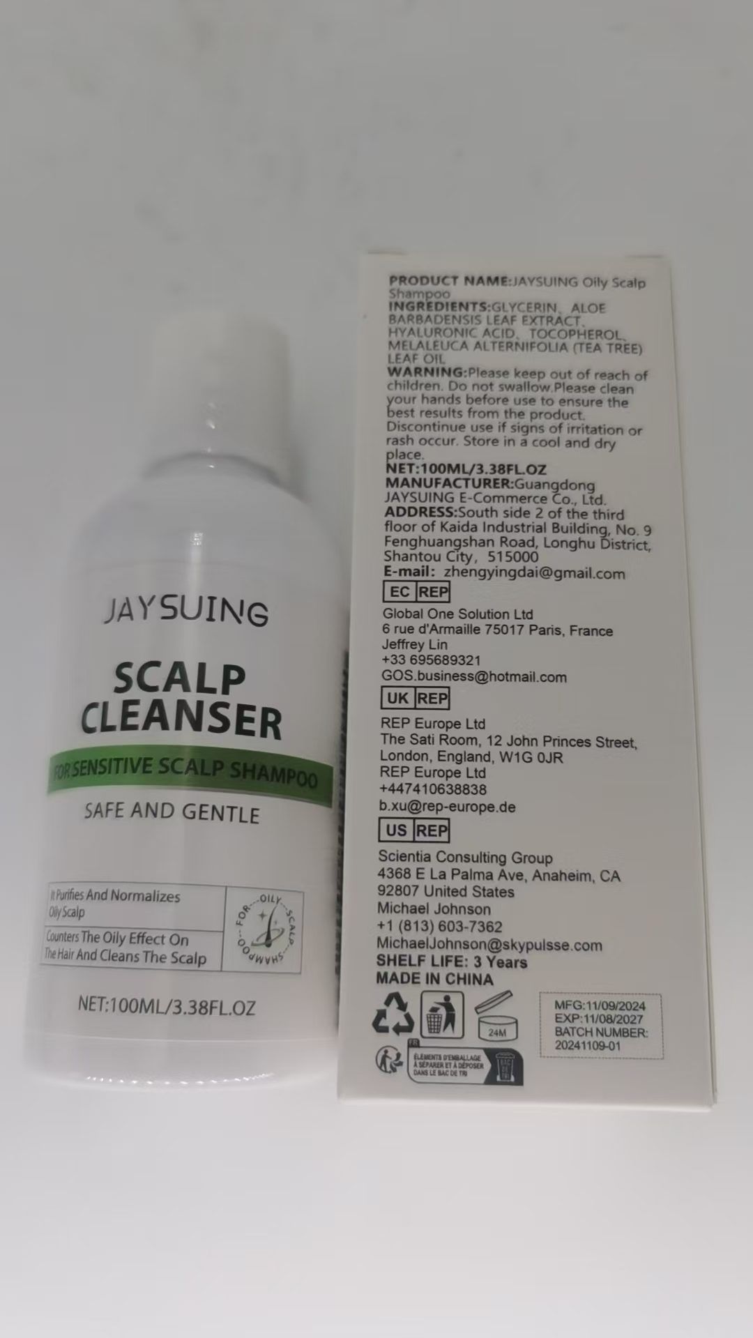 JAYSUING Oil-Control Hair Shampoo, 100 ml photo 5