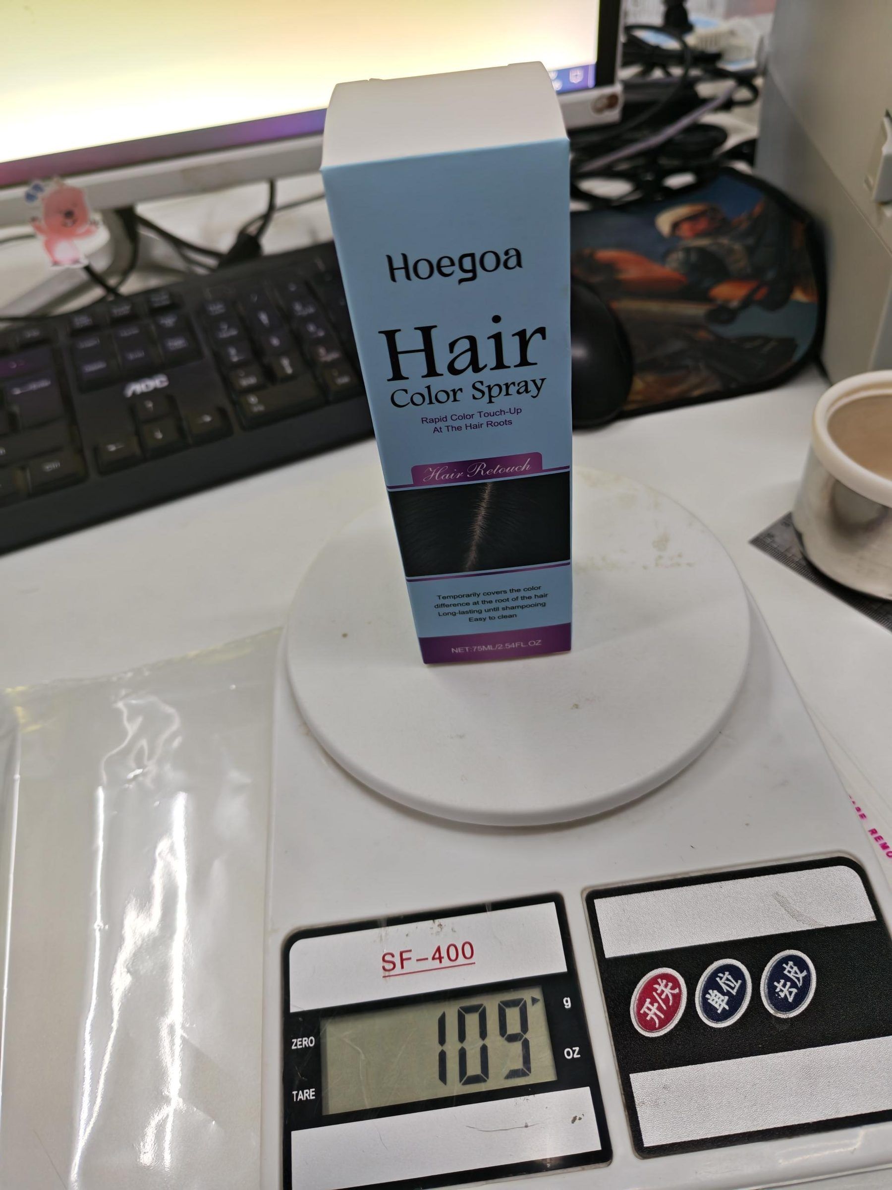 HOEGOA Temporary Black Hair Color Spray, 75 ml photo 4
