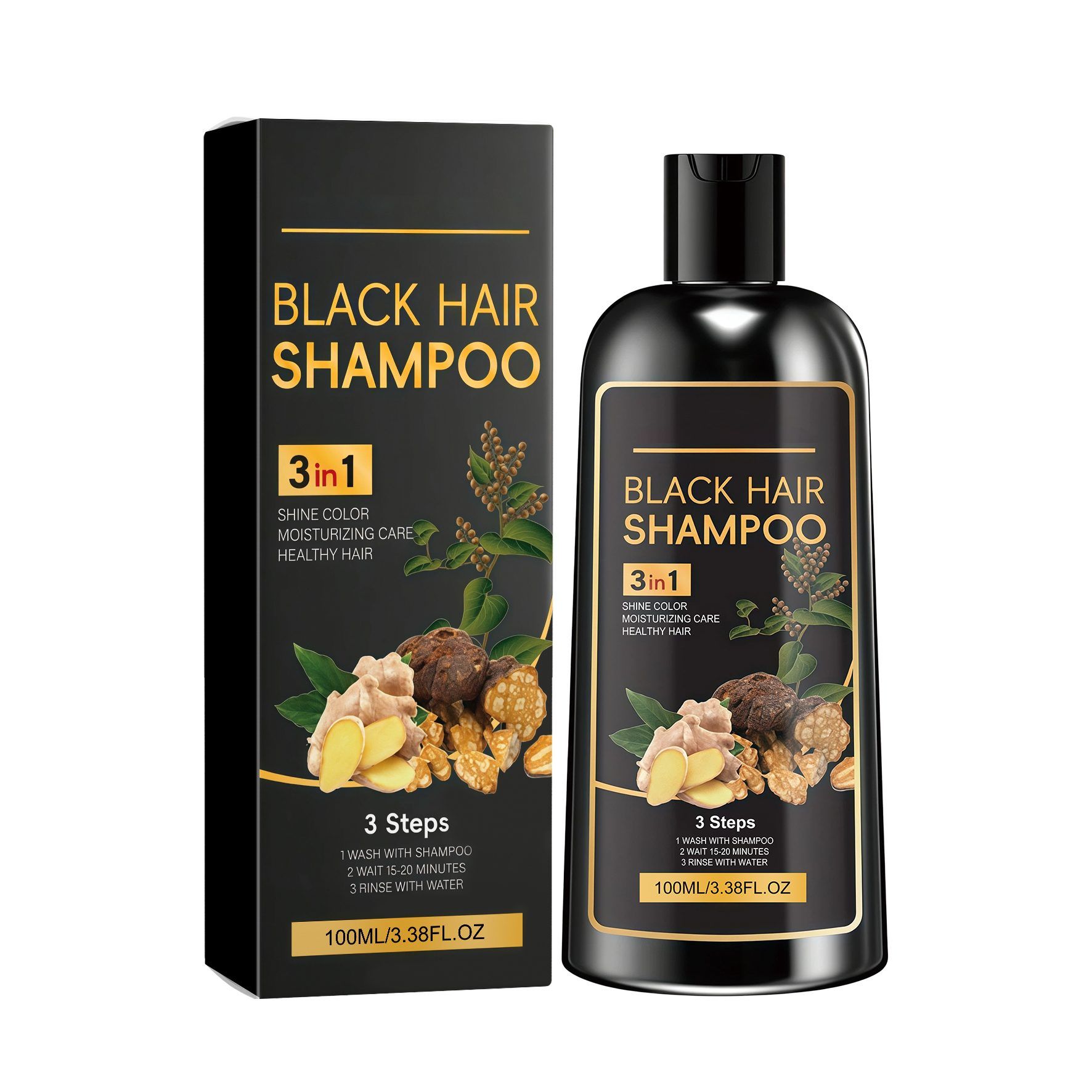 AMZ Color-Depositing Shampoo, Black, 100 ml photo 1