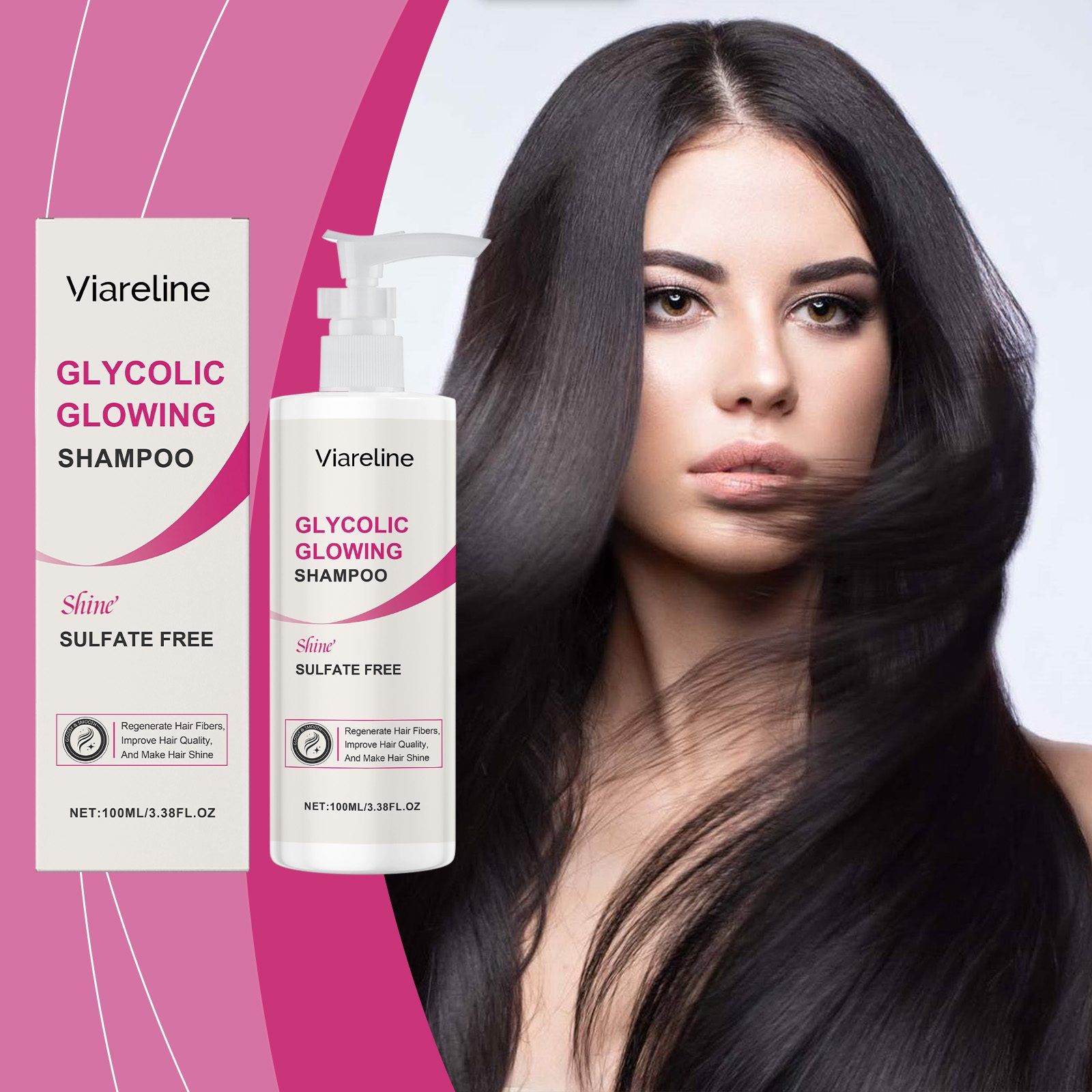 VIARELINE Shine Care Hair Shampoo, 100 ml photo 8