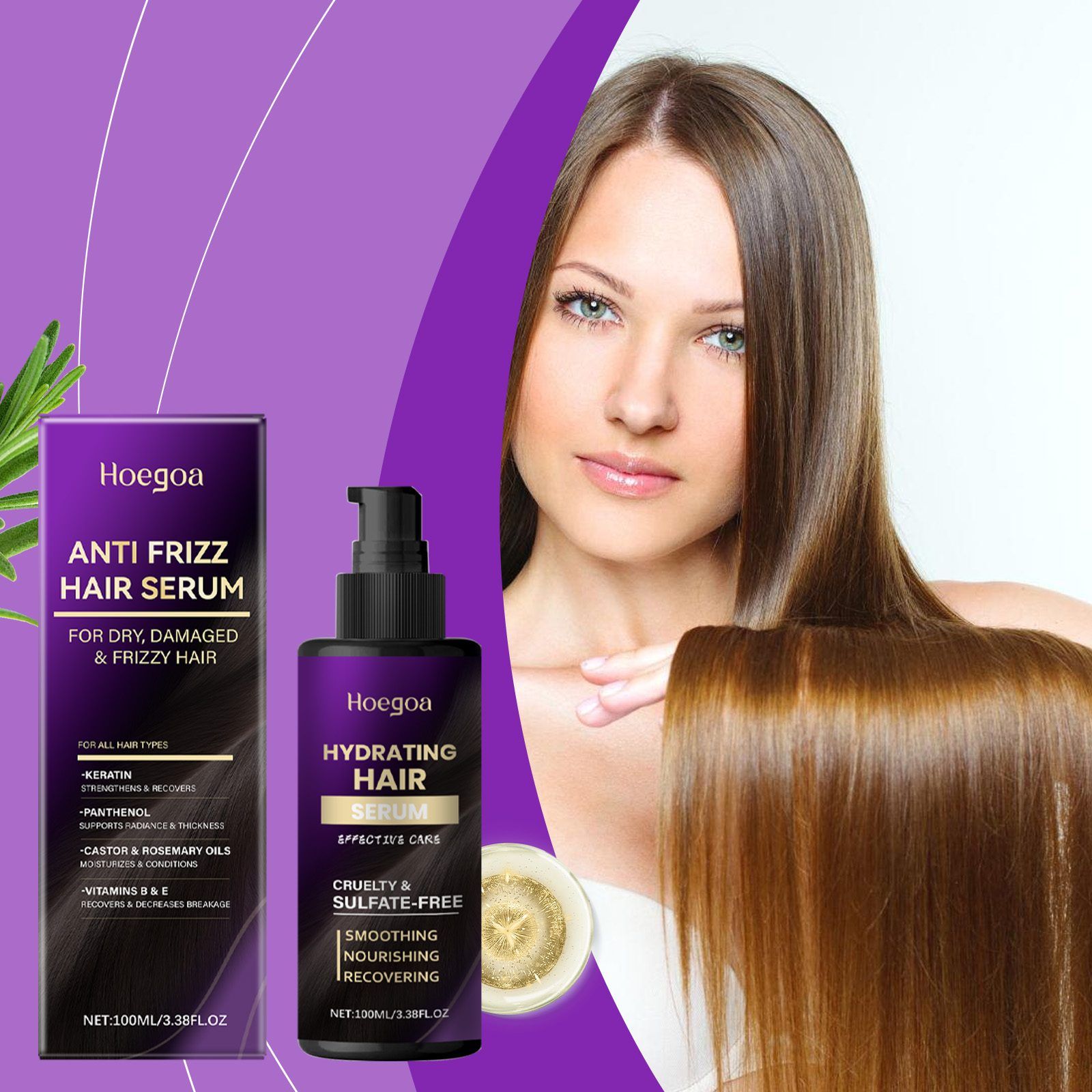HOEGOA Leave-In Hair Conditioner, 100 ml photo 4