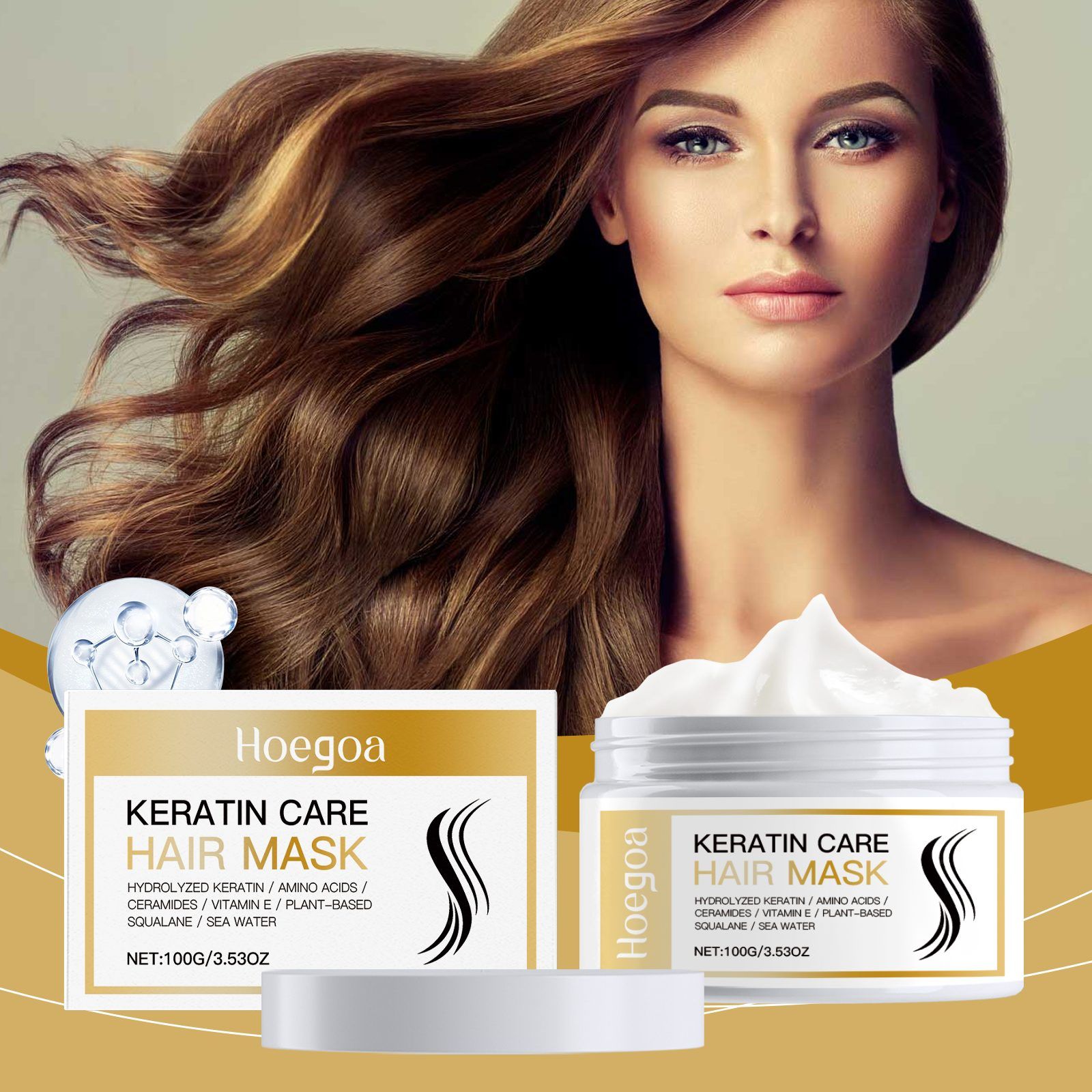 HOEGOA Keratin Hair Conditioning Mask, 100 g photo 4