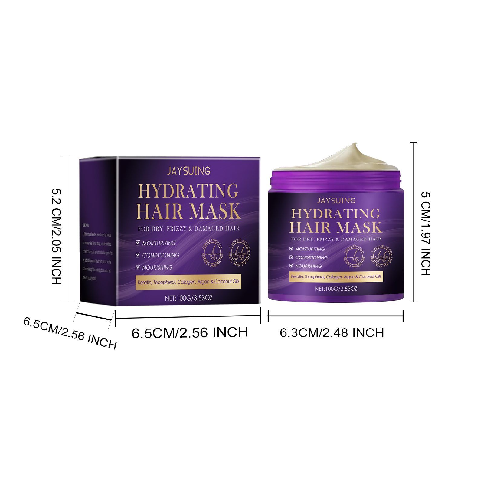 JAYSUING Moisturizing Hair Mask, 100 g photo 6
