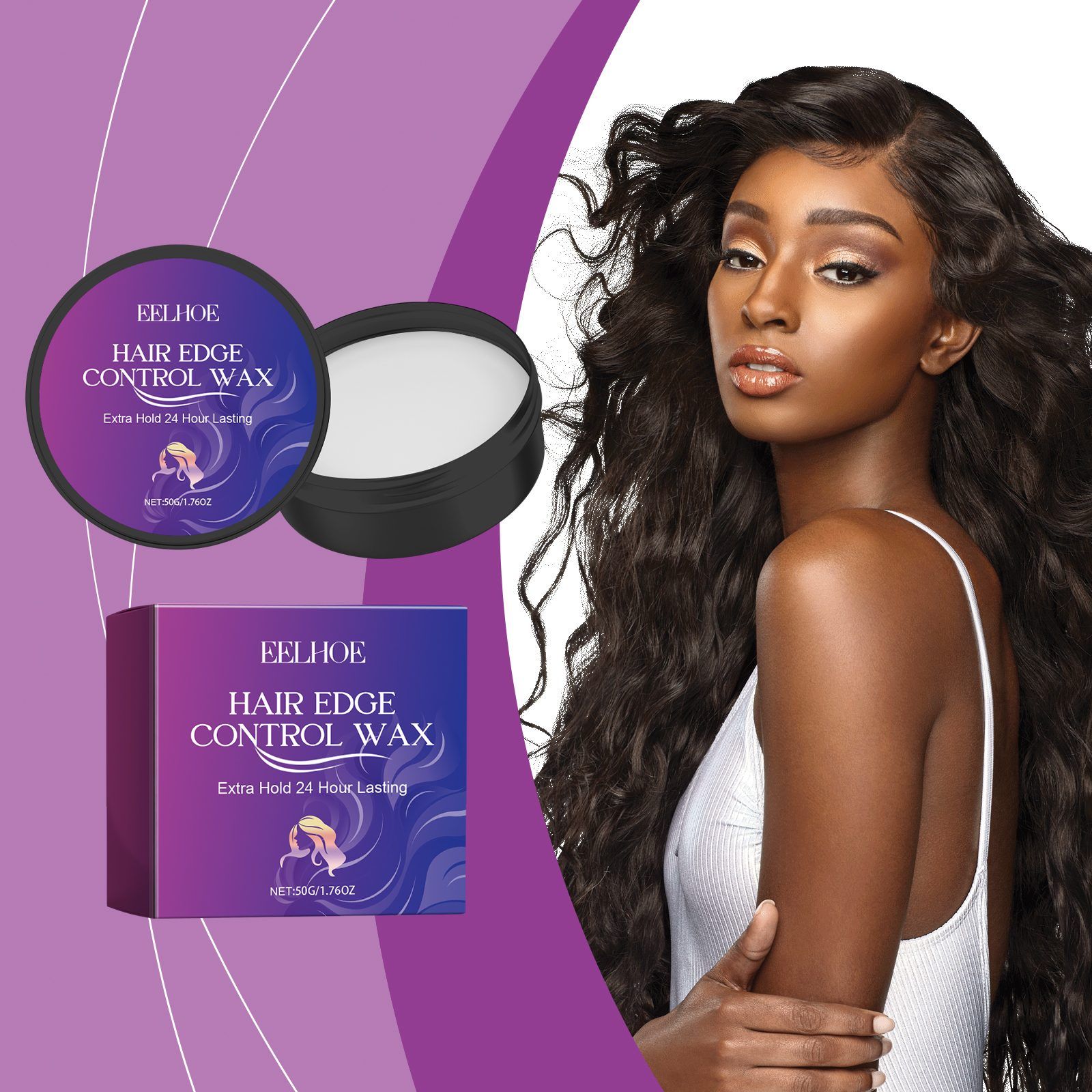 EELHOE Hair Edge Styling Wax, 50 g photo 4