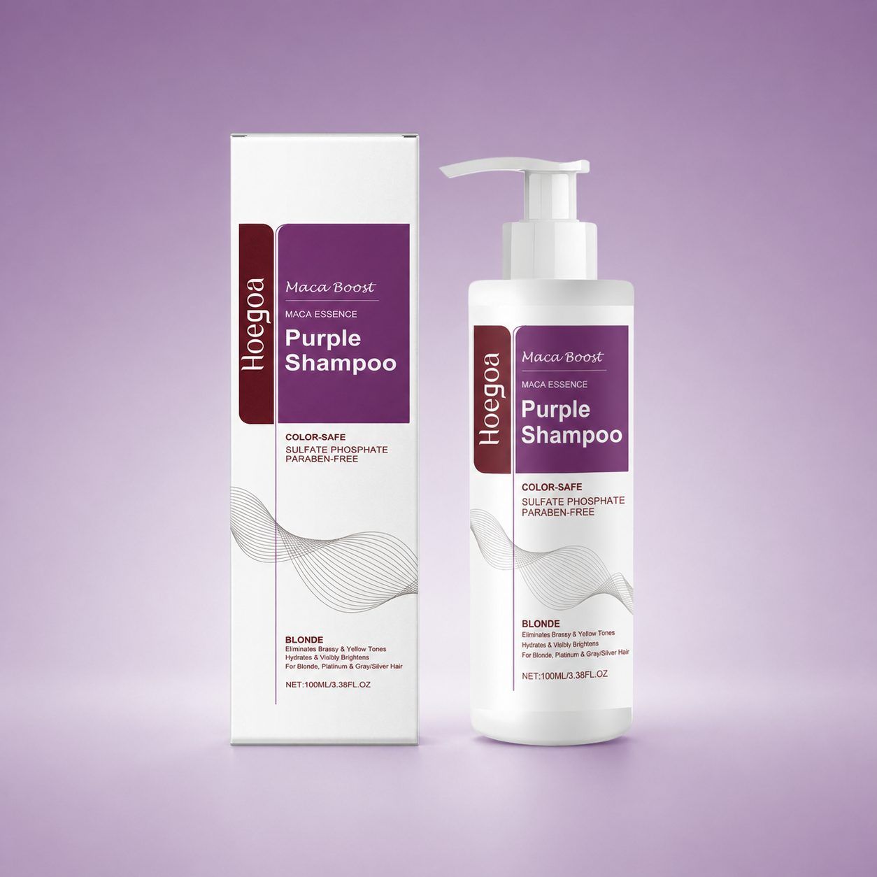 HOEGOA Purple Hair Shampoo, 100 ml photo 1