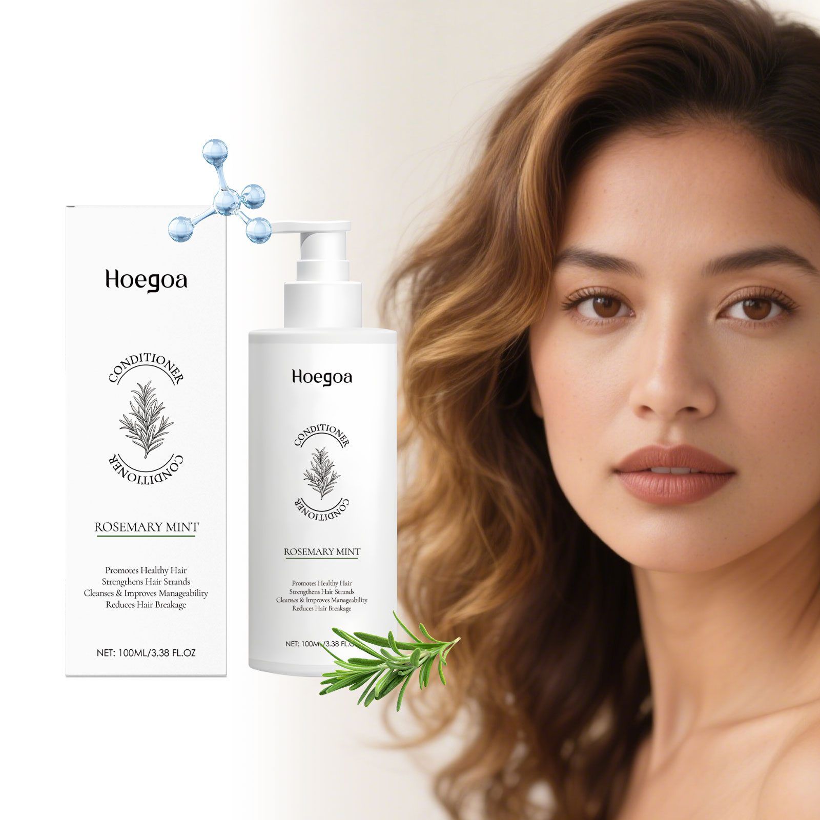HOEGOA Rosemary Mint Hair Conditioner, 100 ml photo 3