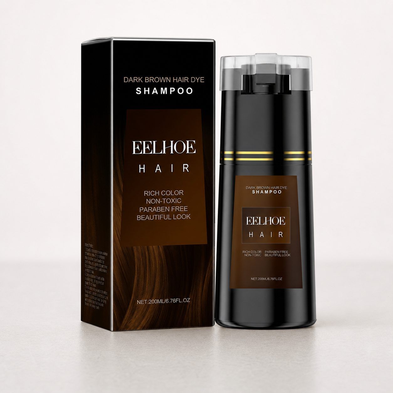 EELHOE Brown Hair Color Shampoo, 200 ml photo 5