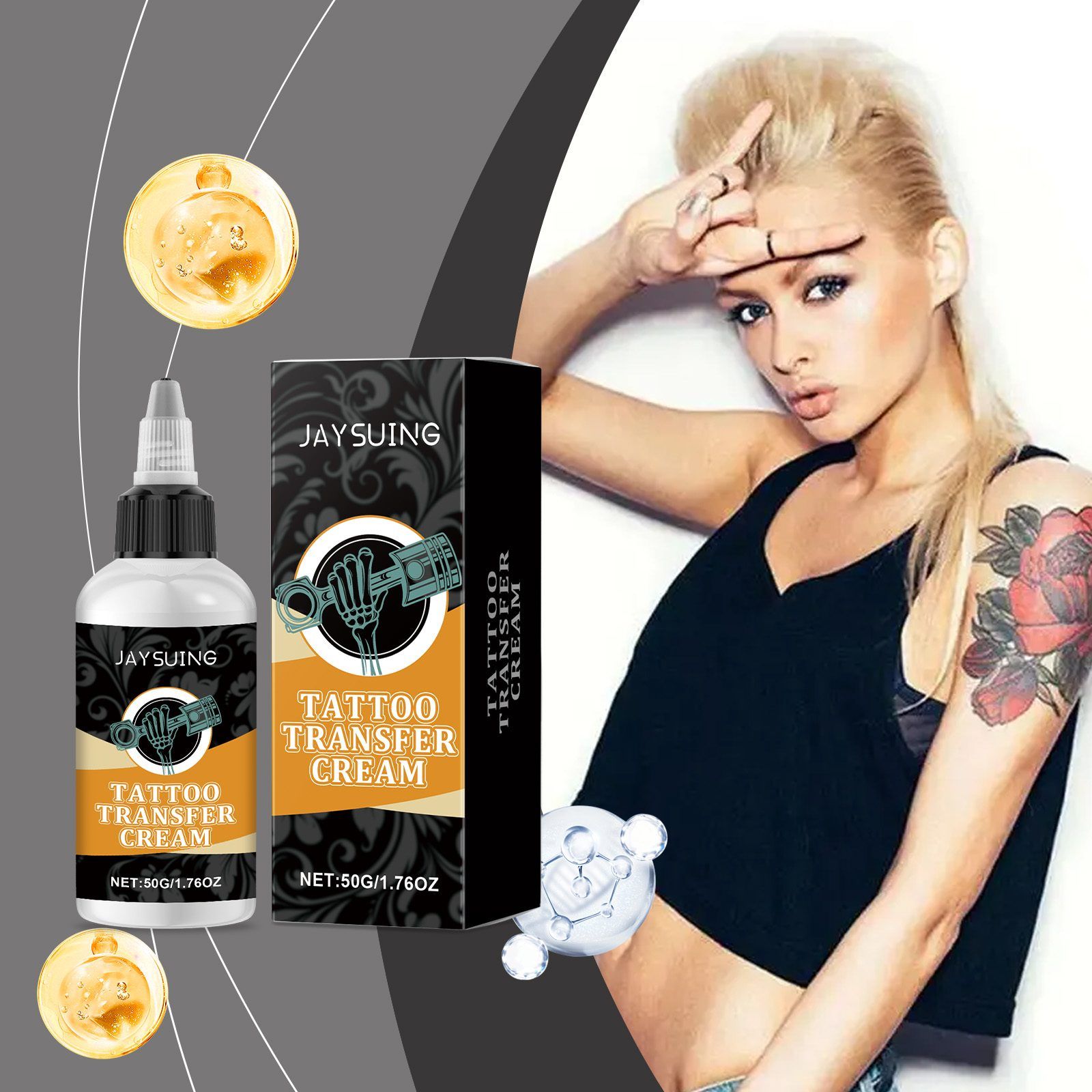 JAYSUING Tattoo Stencil Transfer Gel, 50 g photo 3