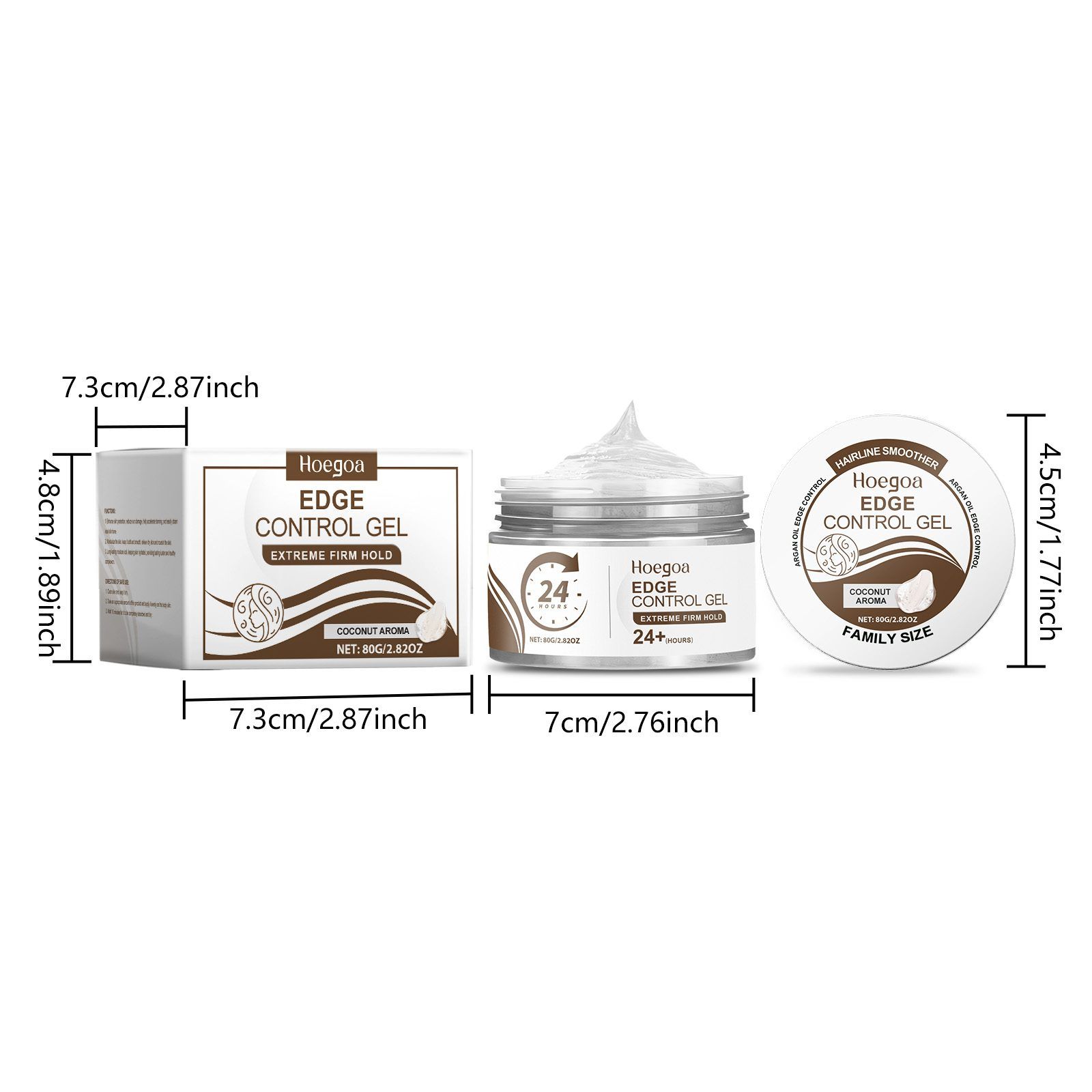 HOEGOA Coconut Aroma Edge Control Gel, 80 g photo 4