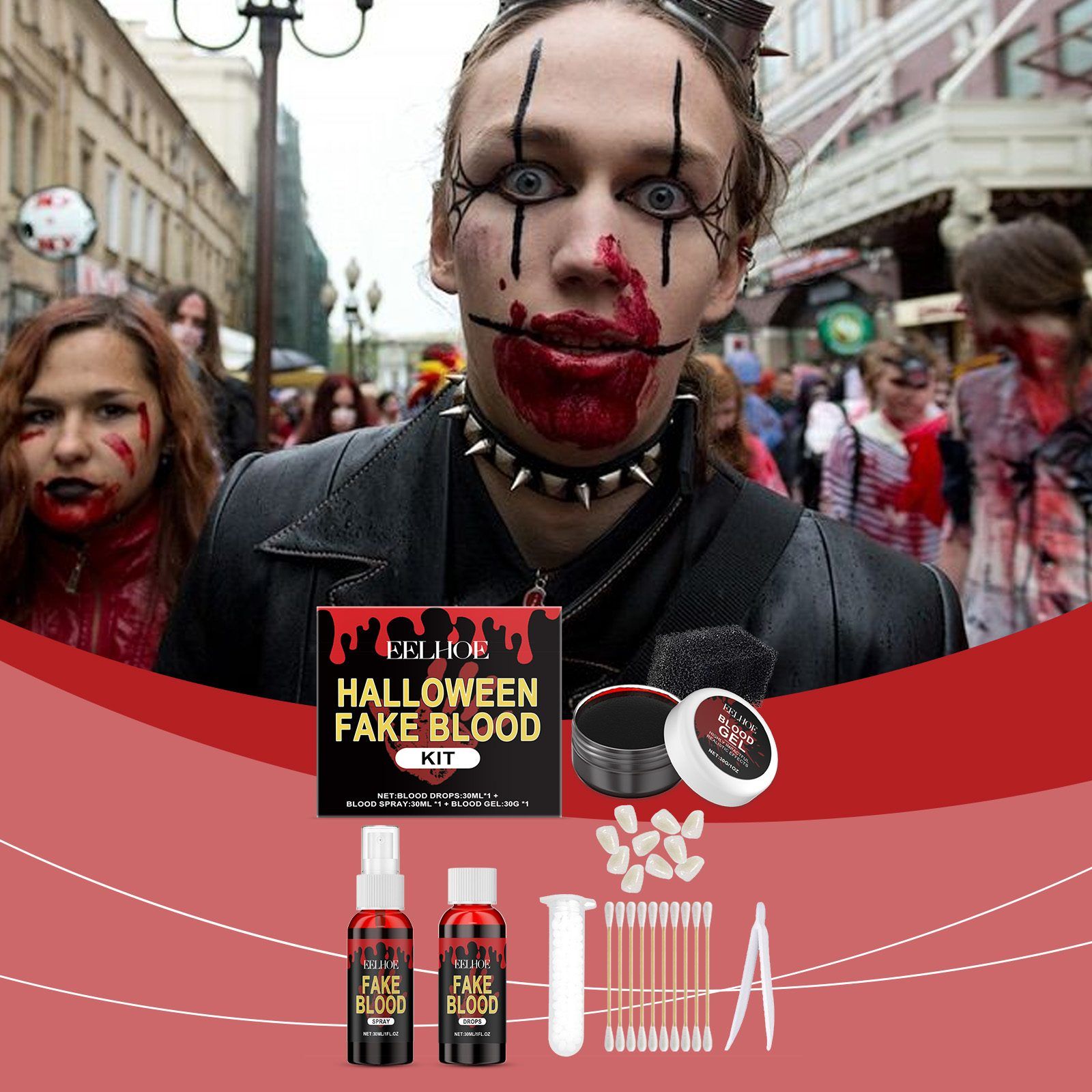 EELHOE Halloween Fake Blood Special Effects Set, 1 Set photo 6