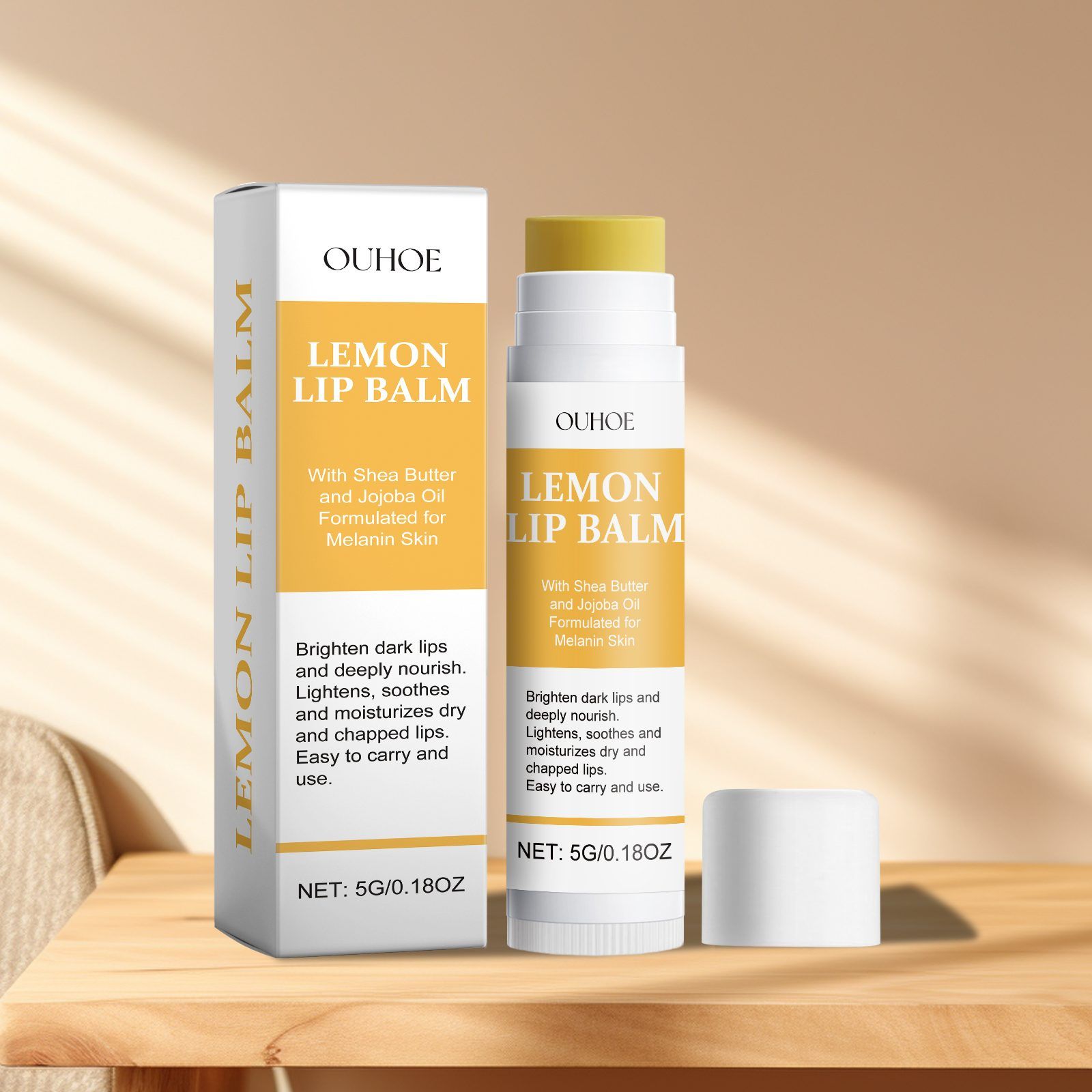 OUHOE Lemon Ginger Lip Balm, 5 g photo 7