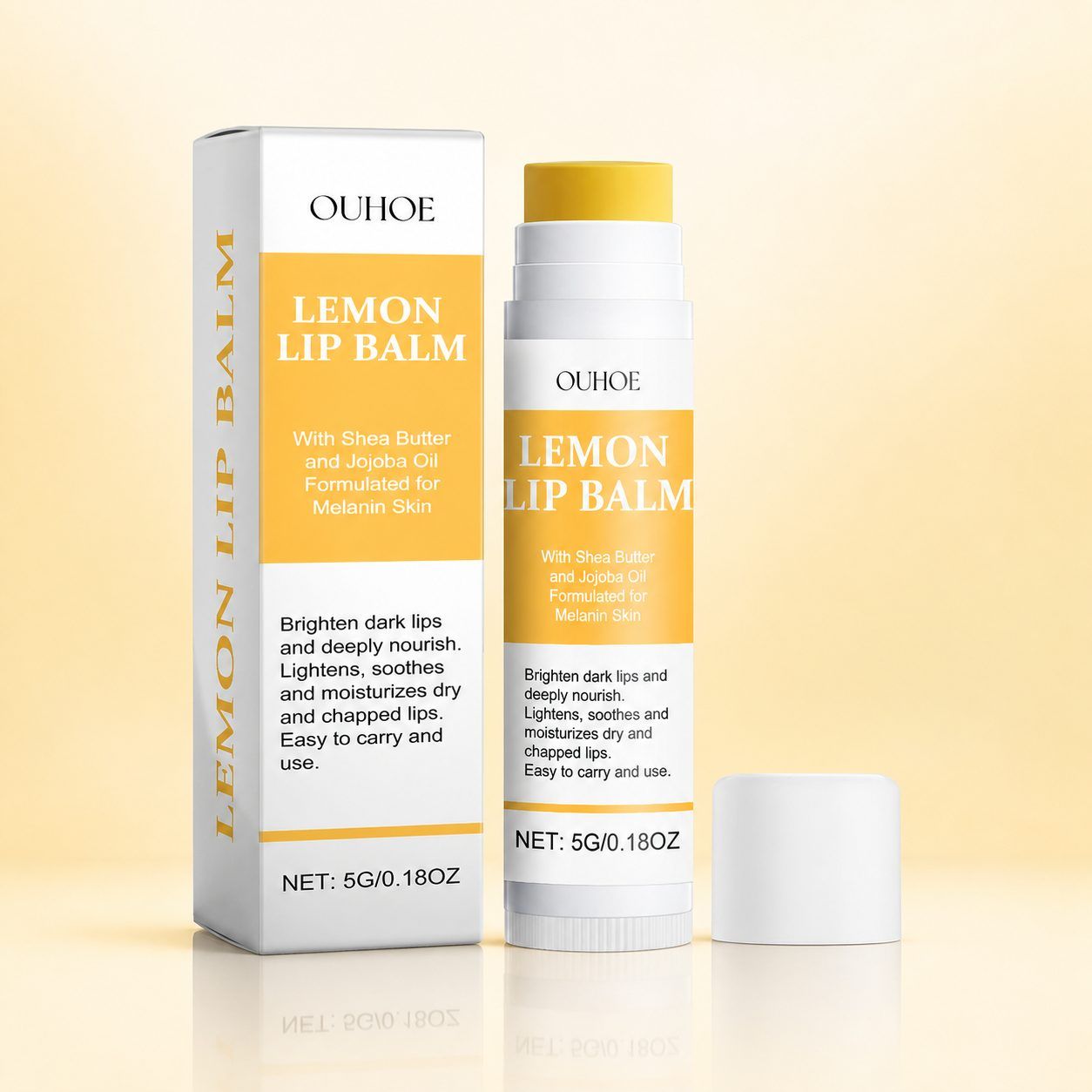 OUHOE Lemon Ginger Lip Balm, 5 g photo 1