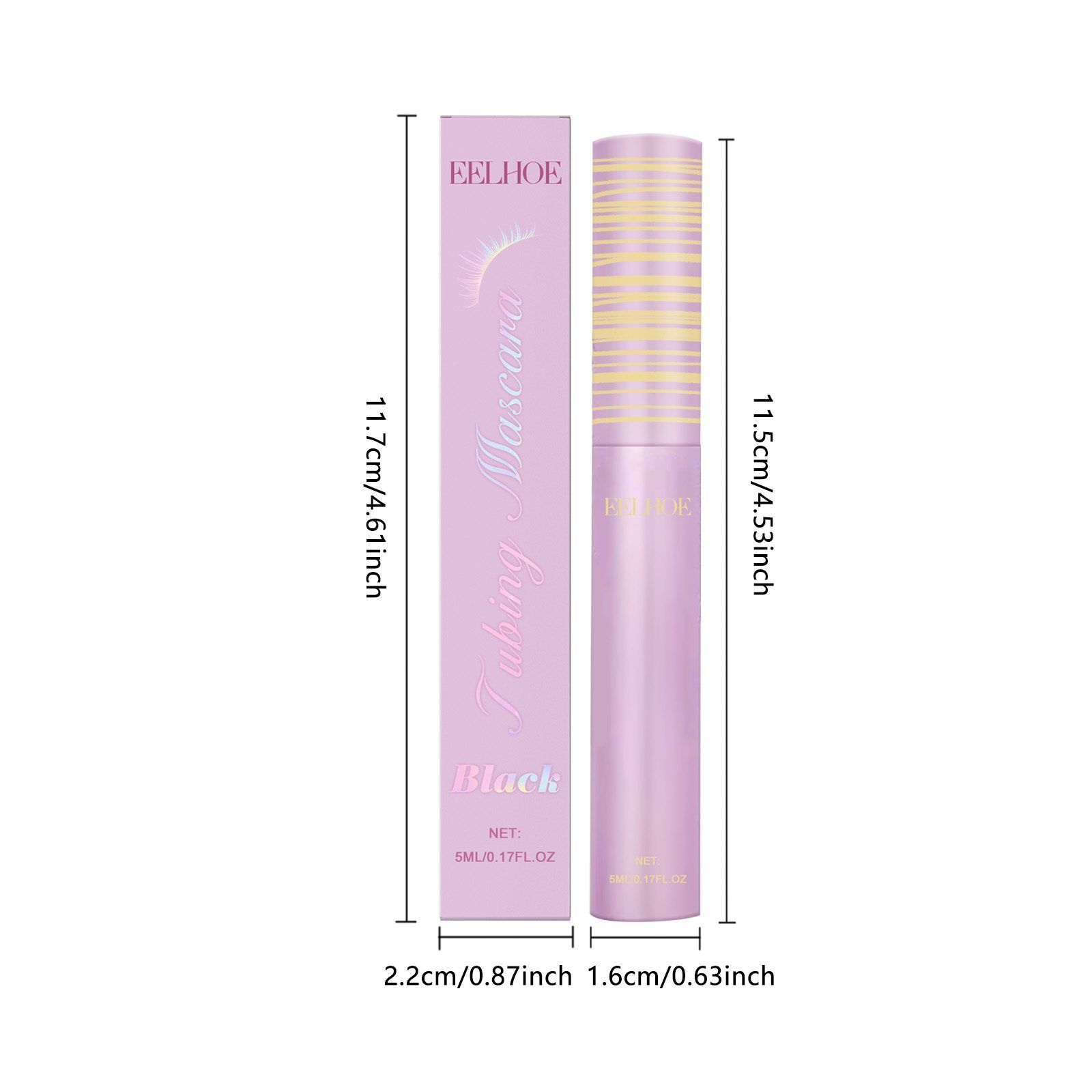 EELHOE Lengthening and Curling Mascara, Black, 5 ml photo 3