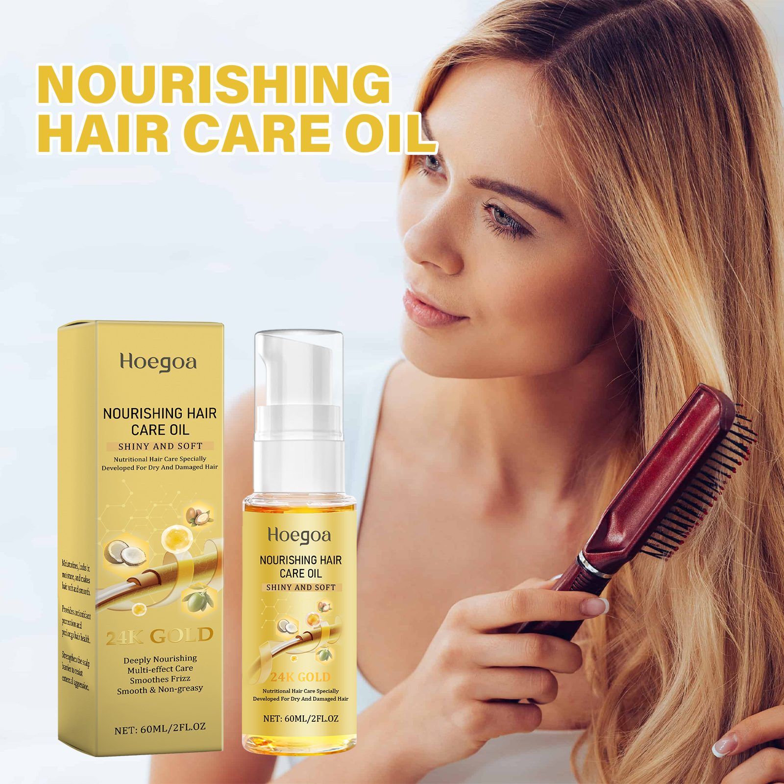 HOEGOA Hair Finishing Oil, 60 ml photo 5