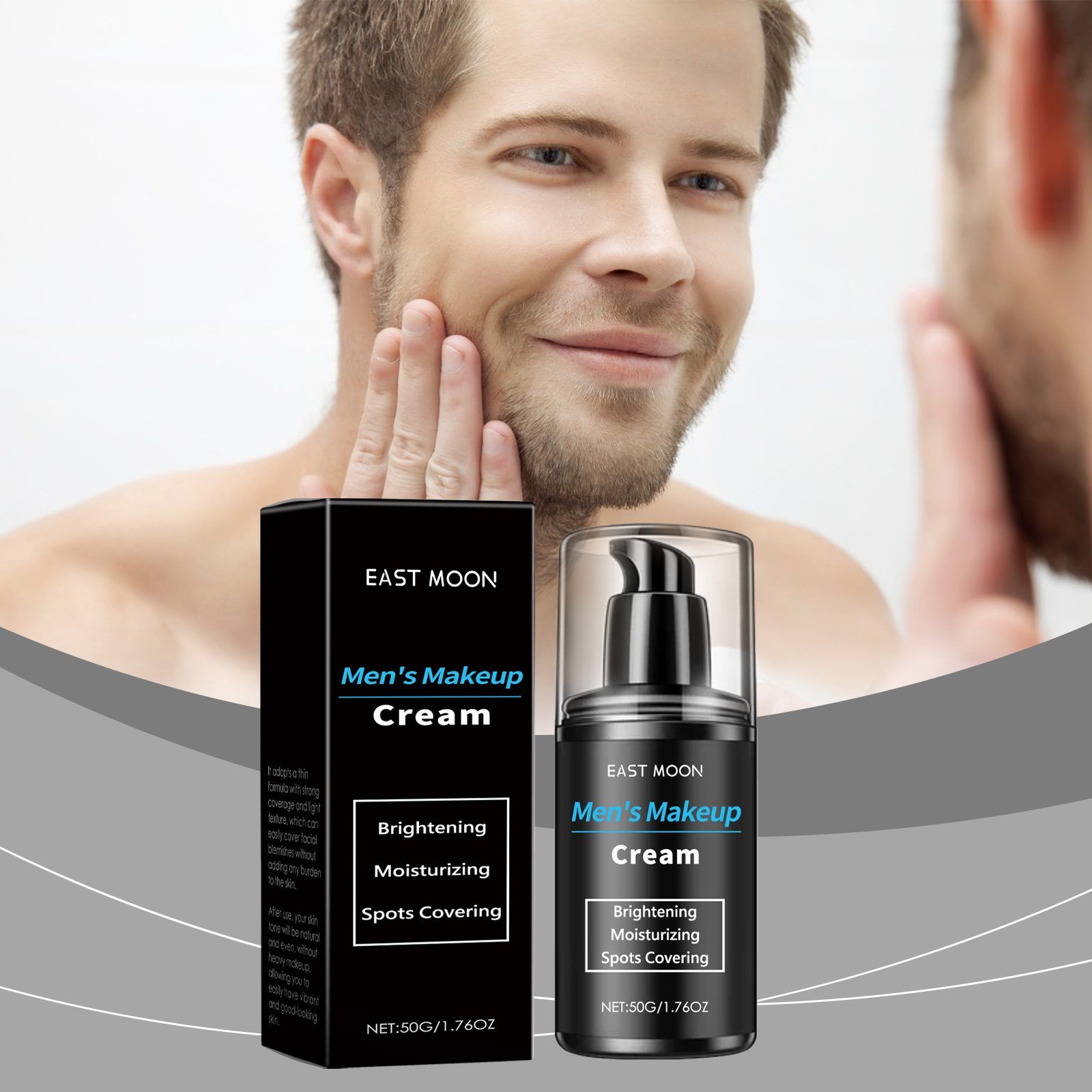 EAST MOON Men's Tinted Face Concealer Cream, 50 g photo 6