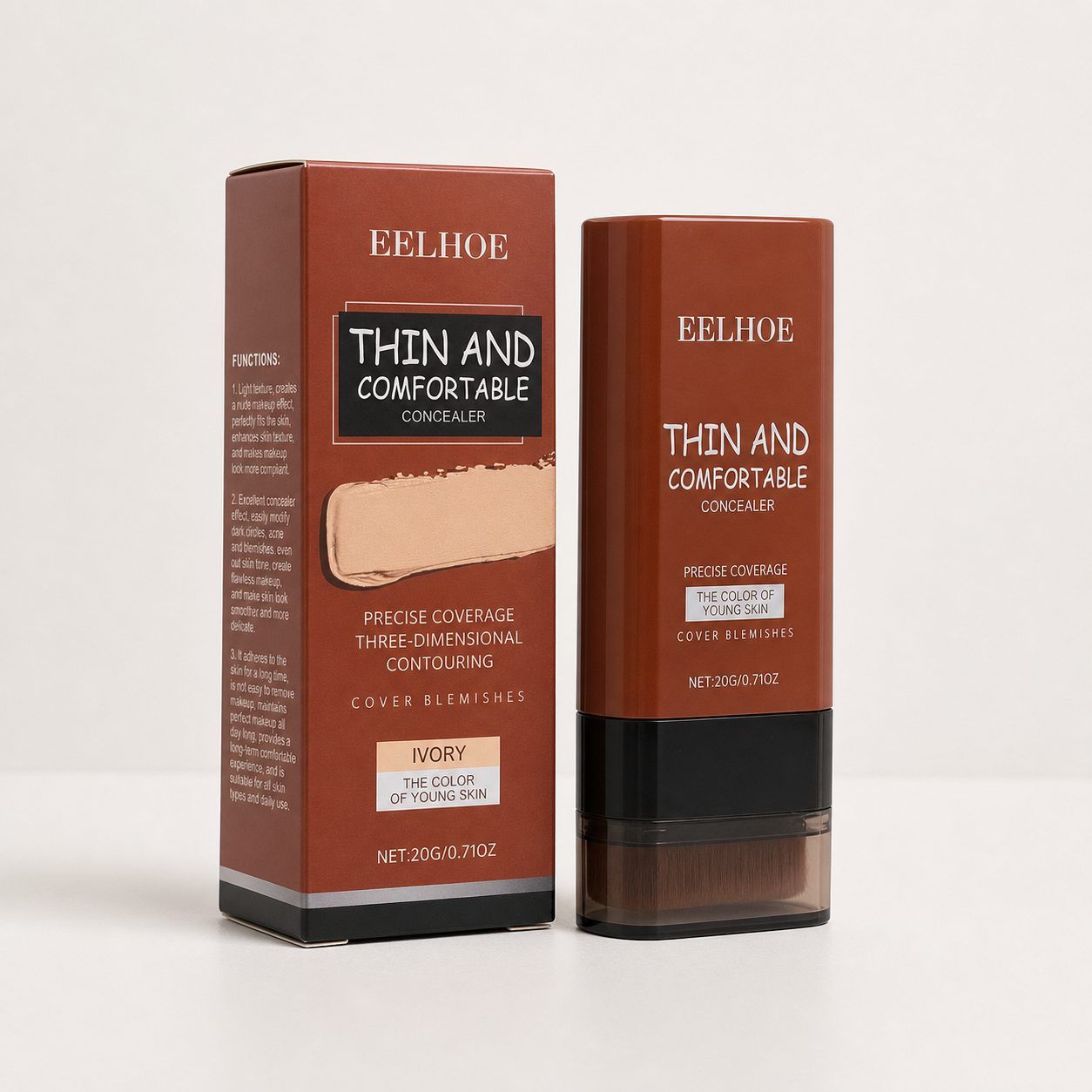 EELHOE Concealer Foundation Stick, Ivory, 20 g photo 3