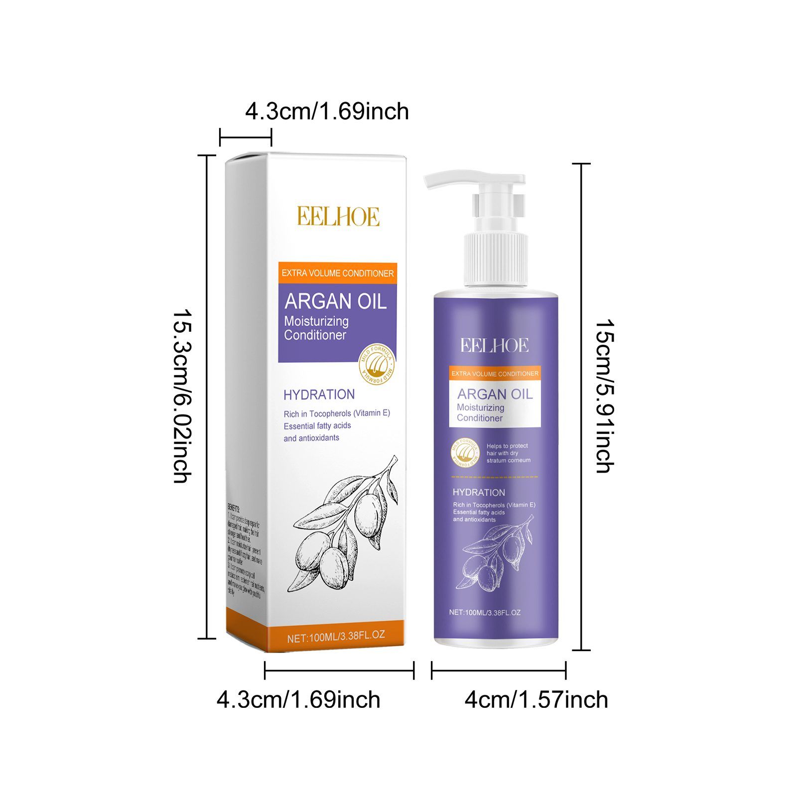 EELHOE Argan Oil Hair Conditioner, 100 ml photo 3