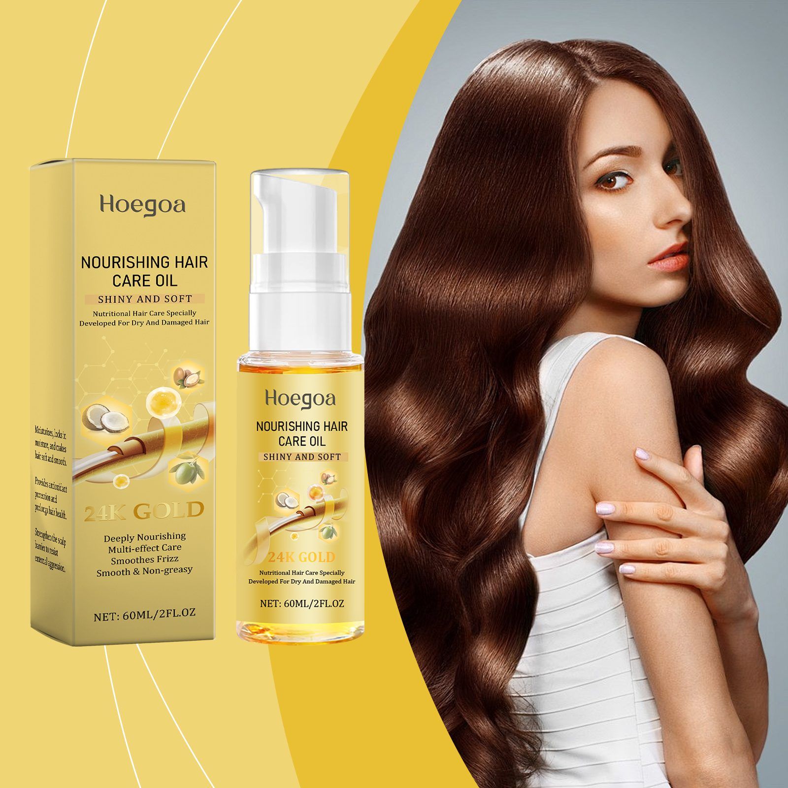HOEGOA Hair Finishing Oil, 60 ml photo 2