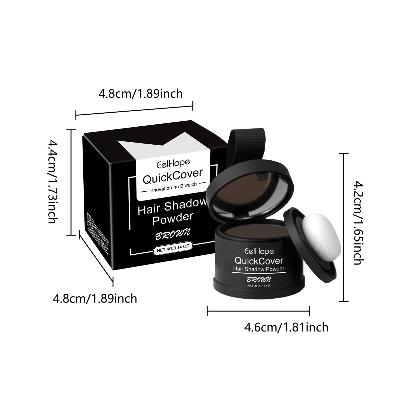 EELHOPE Hairline Coverage Powder, Brown, 4 g photo 2