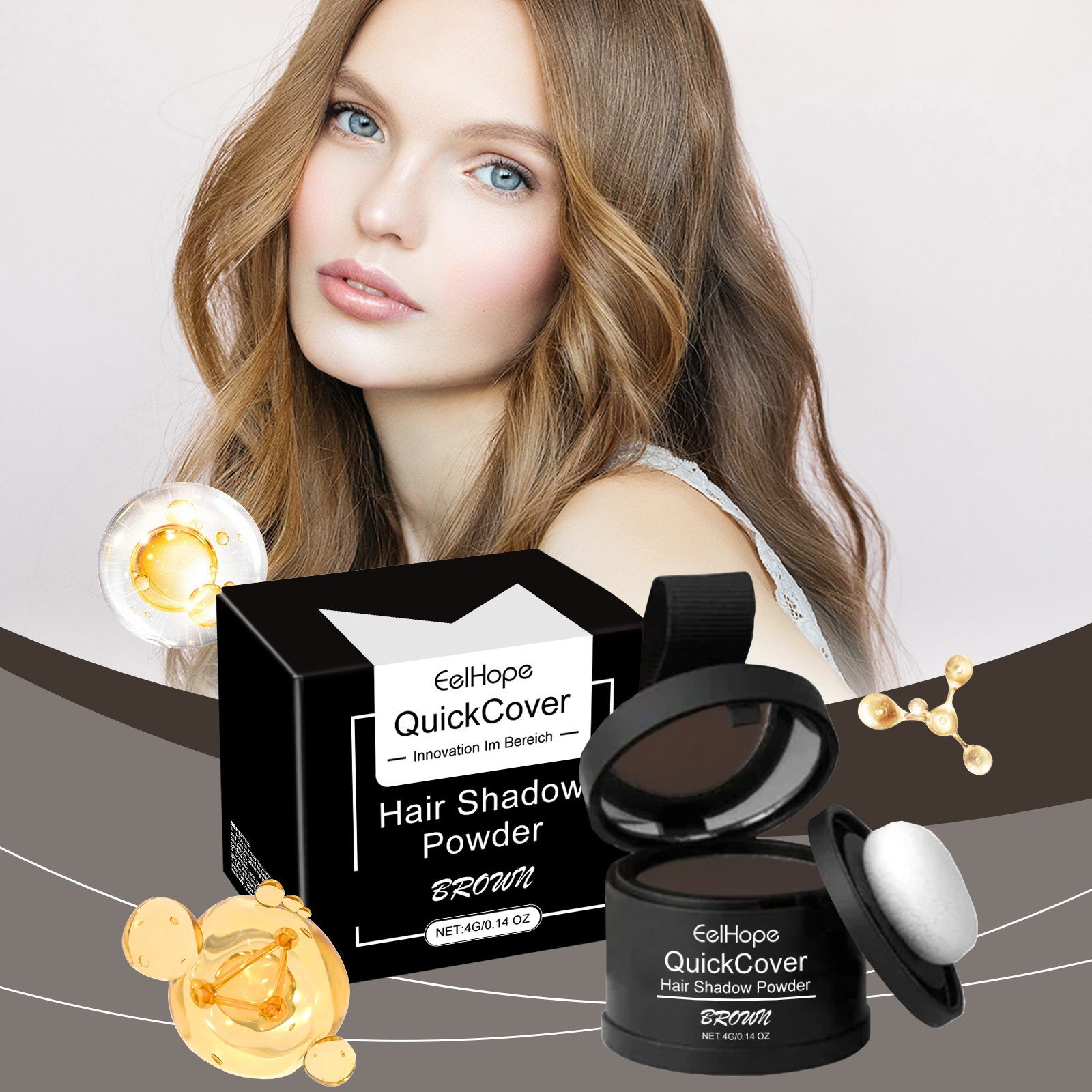 EELHOPE Hairline Coverage Powder, Brown, 4 g photo 3