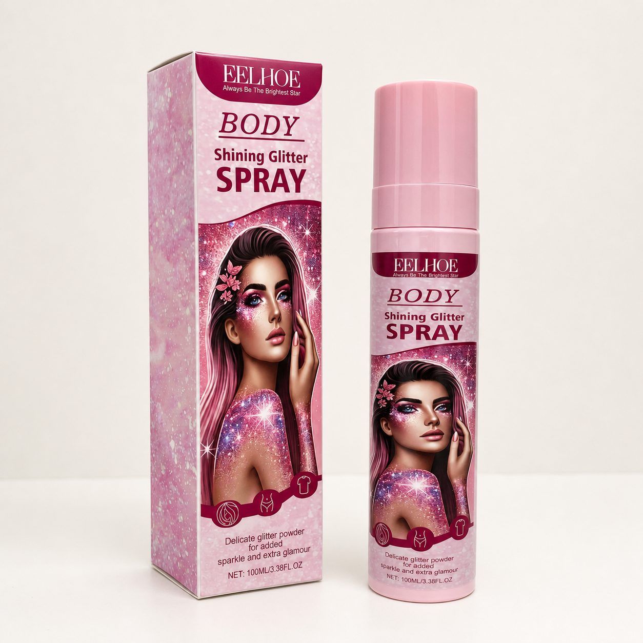 EELHOE Stage Makeup Shimmer Spray, 100 ml photo 4